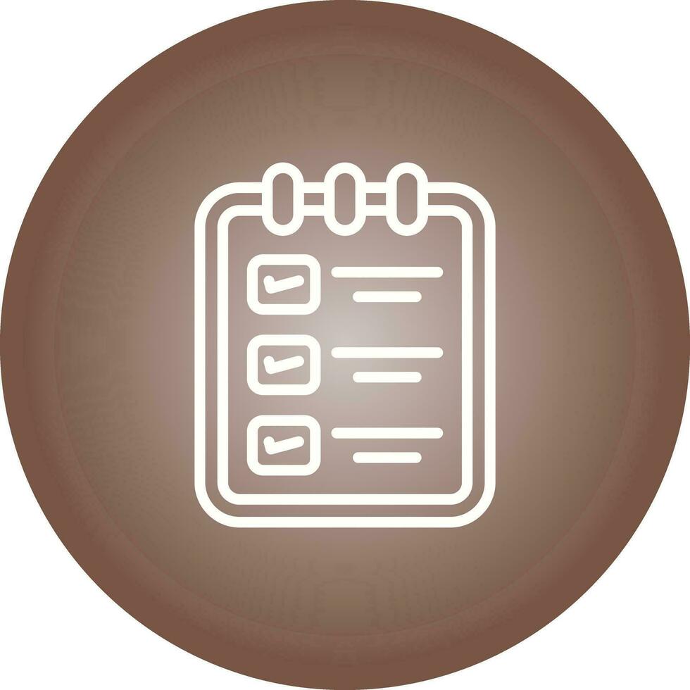 Memo pad with checklist Vector Icon