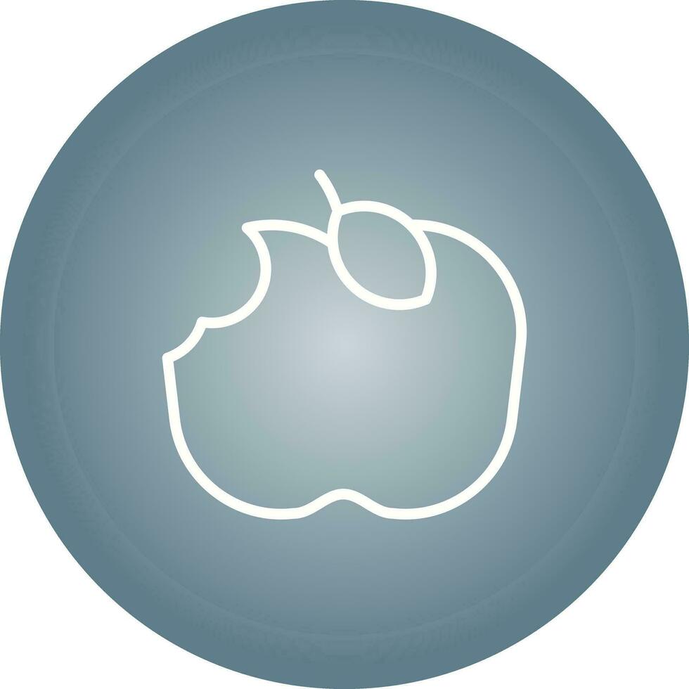 Apple Eaten Vector Icon