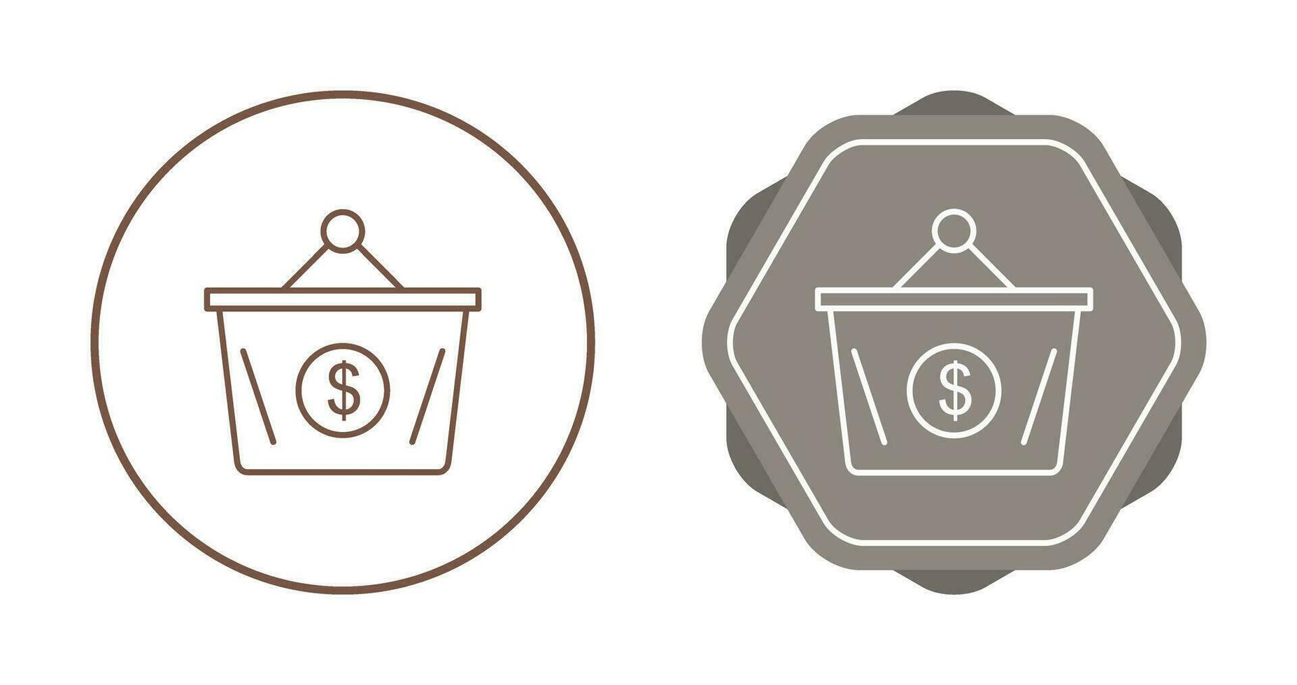 Dollar Basket Vector Icon