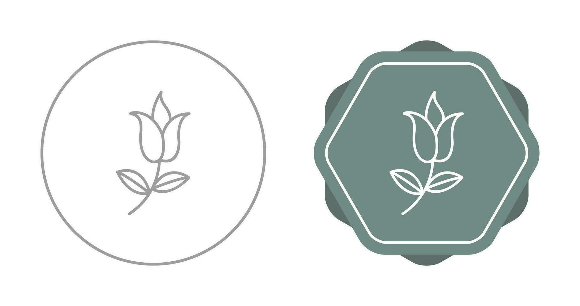 Flower with leaves Vector Icon