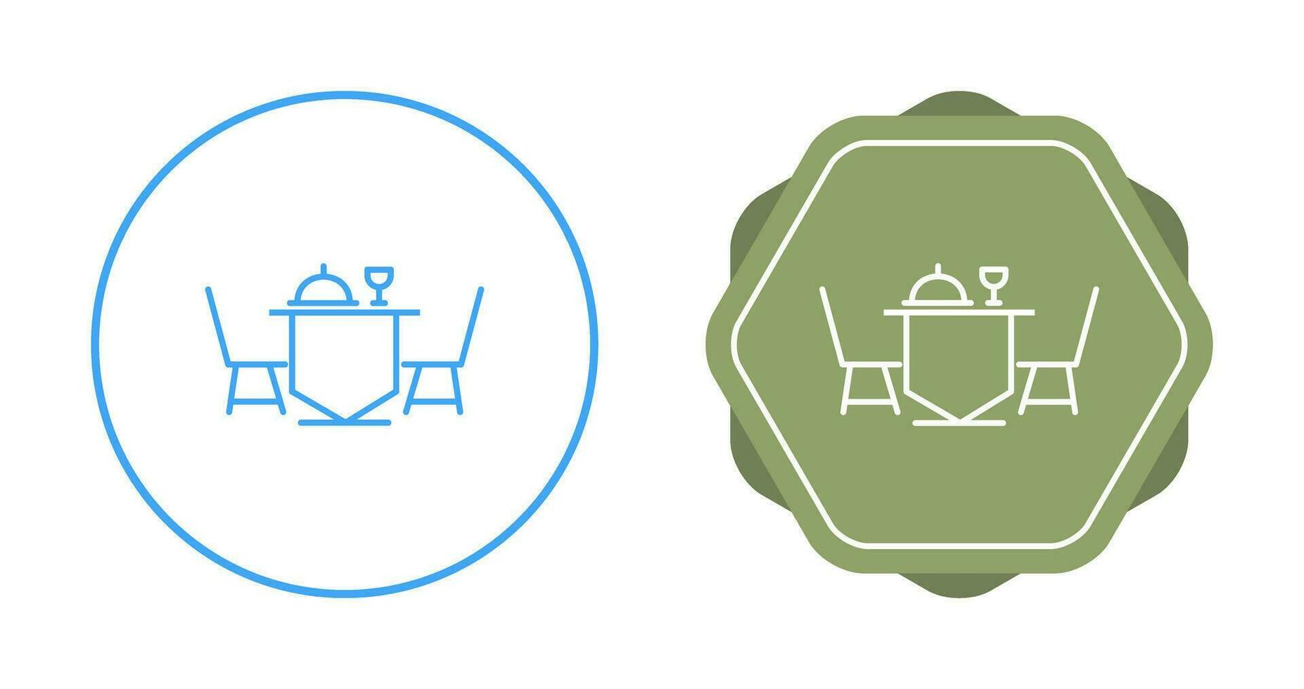 icono de vector de mesa de cena