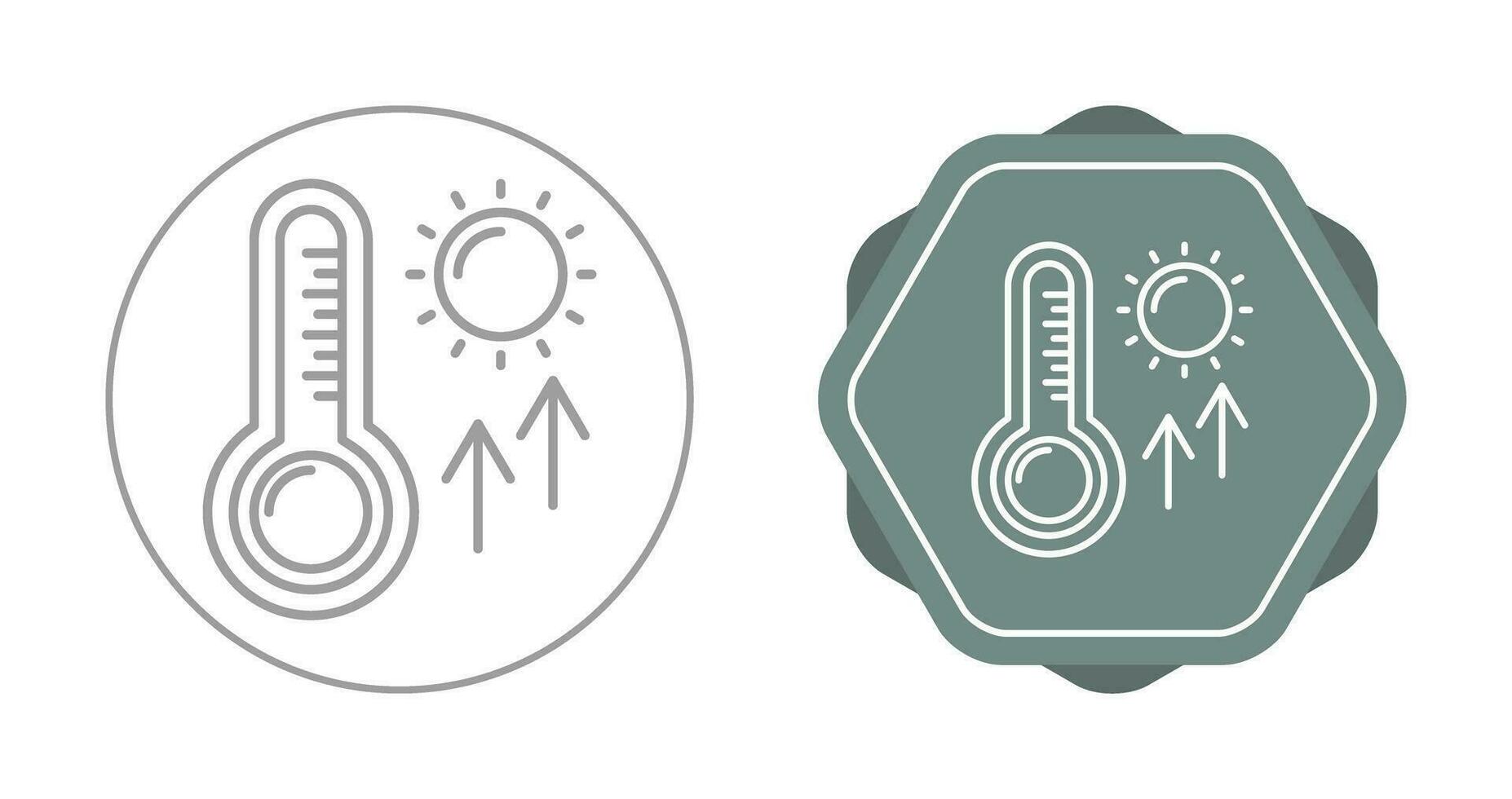 icono de vector de altas temperaturas