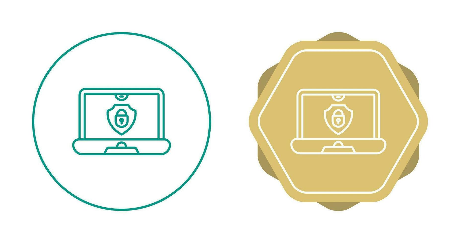 Laptop Security Vector Icon