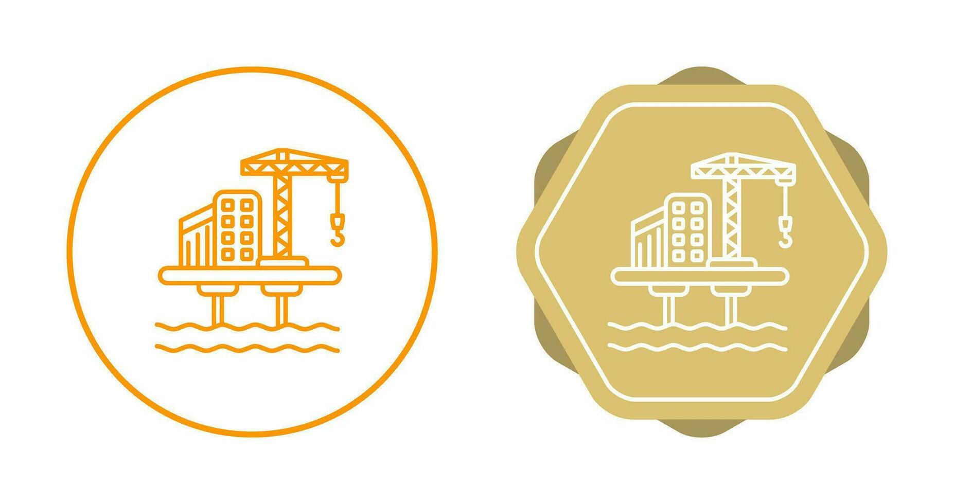 Oil Platform Vector Icon