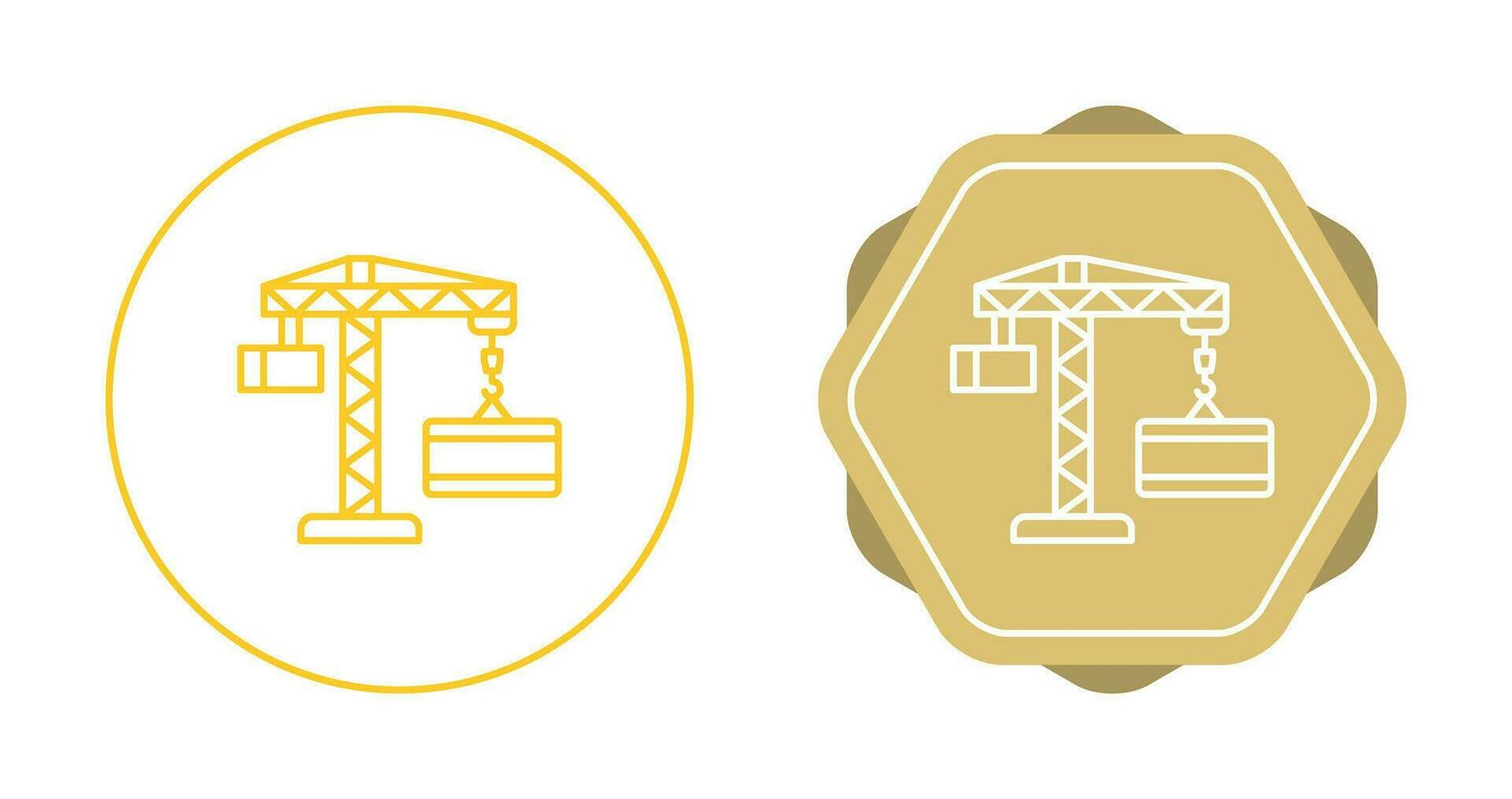 Crane Lifting Vector Icon