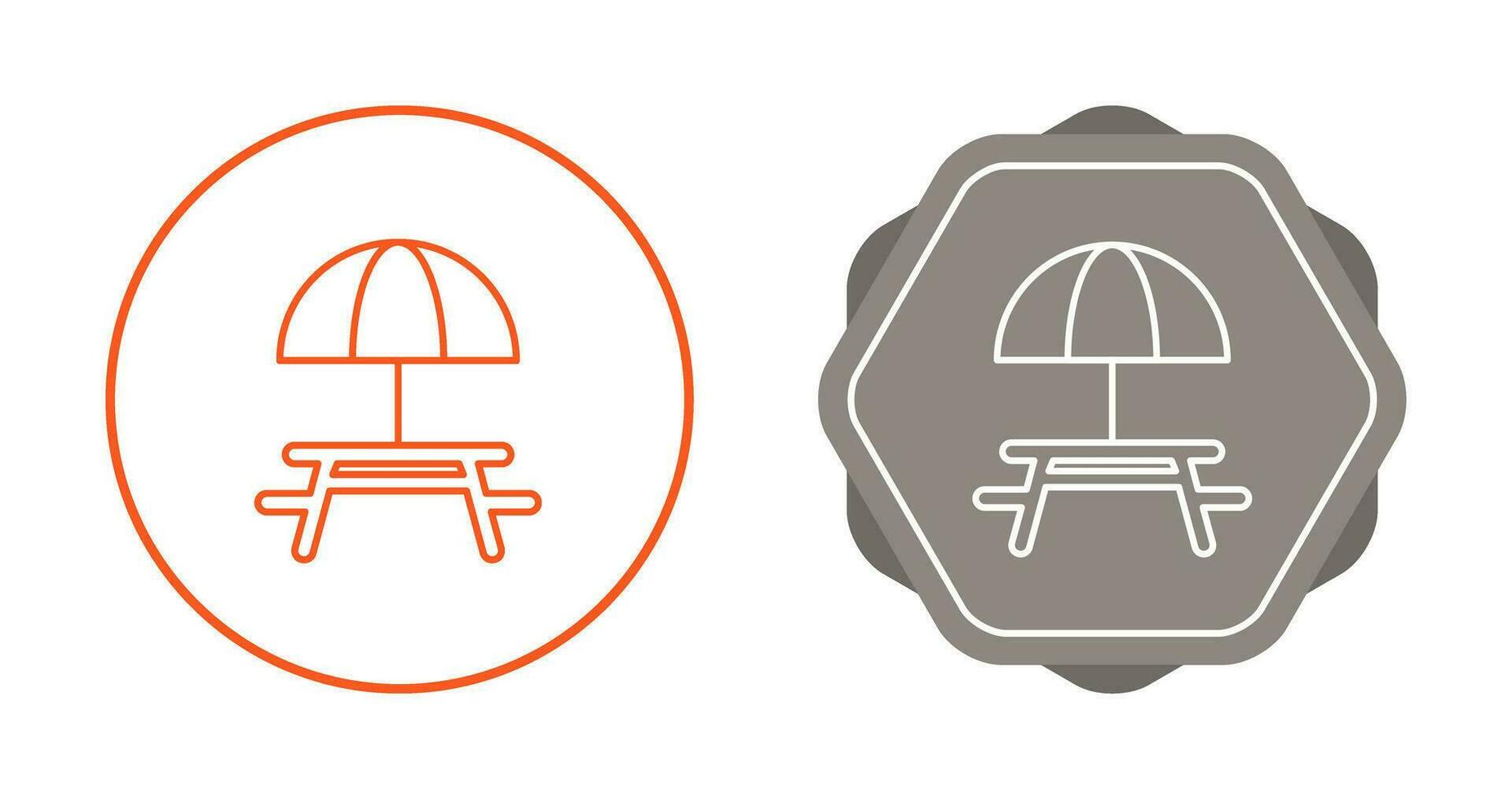 icono de vector de mesa de camping