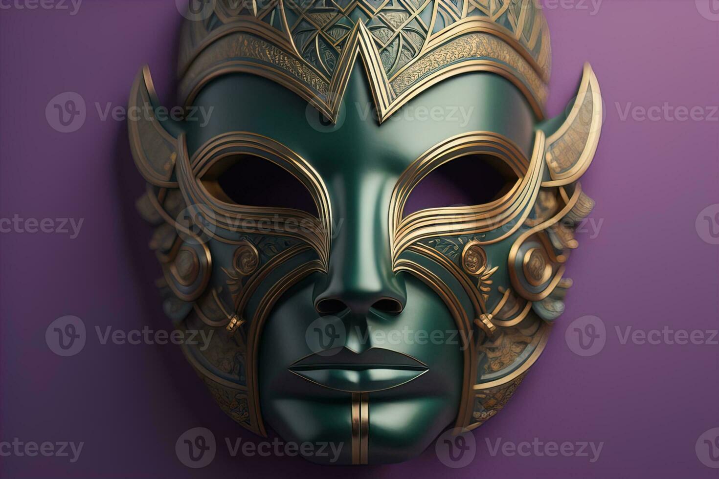 Mardi Gras mask isolated on solid color background. ai generative photo