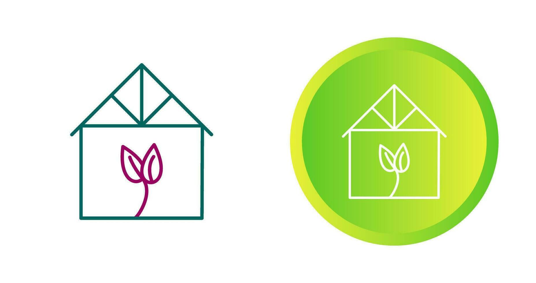 Green House Vector Icon