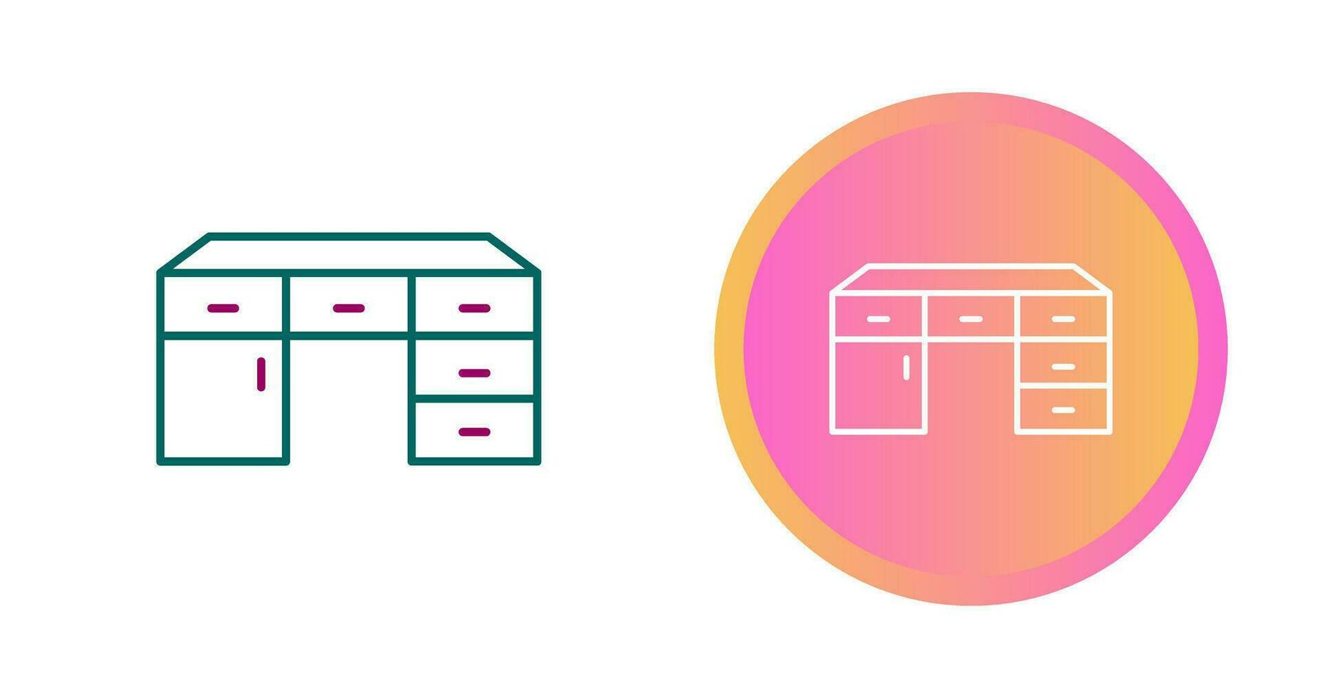 Table with Drawers Vector Icon