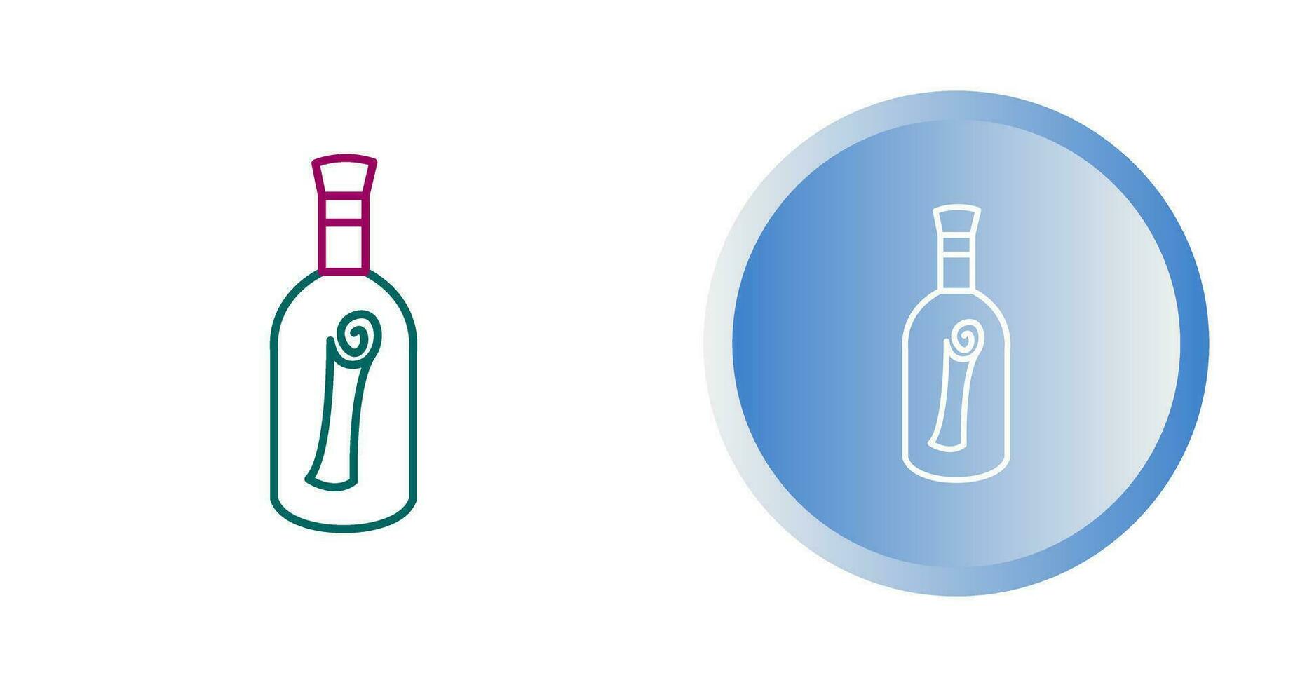 Scroll in Bottle Vector Icon