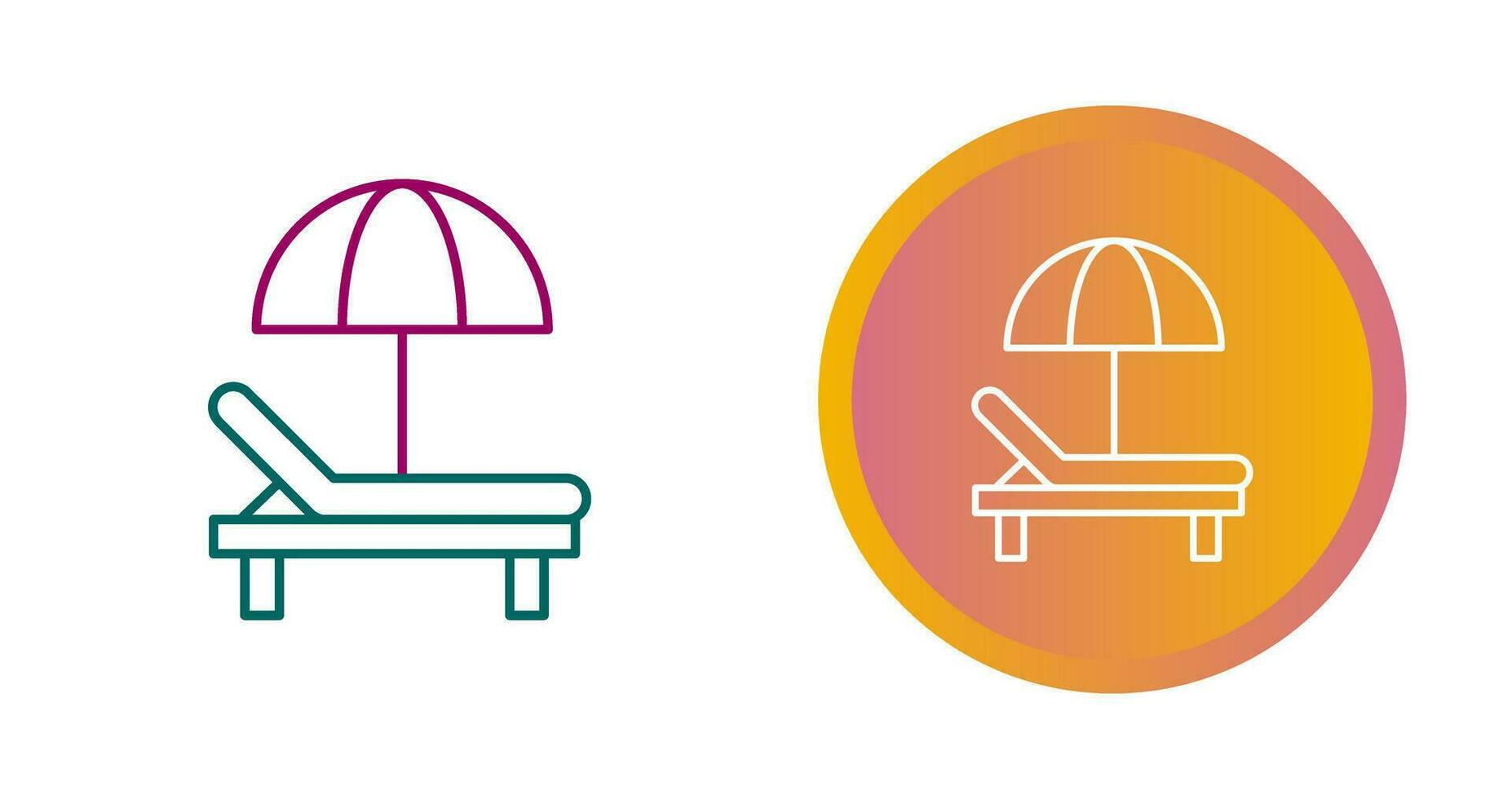 Sunbed Vector Icon