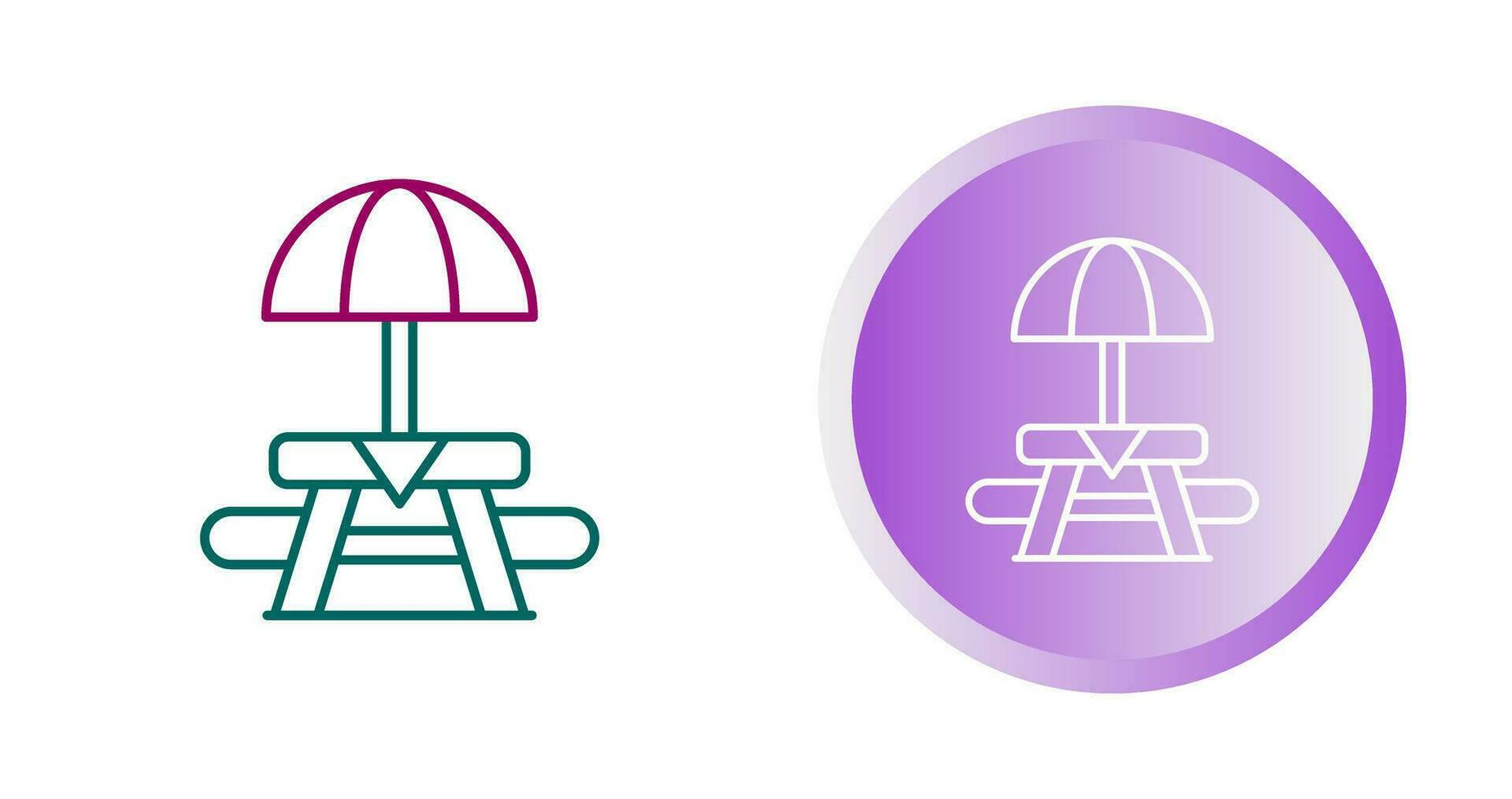 Picnic Table Vector Icon