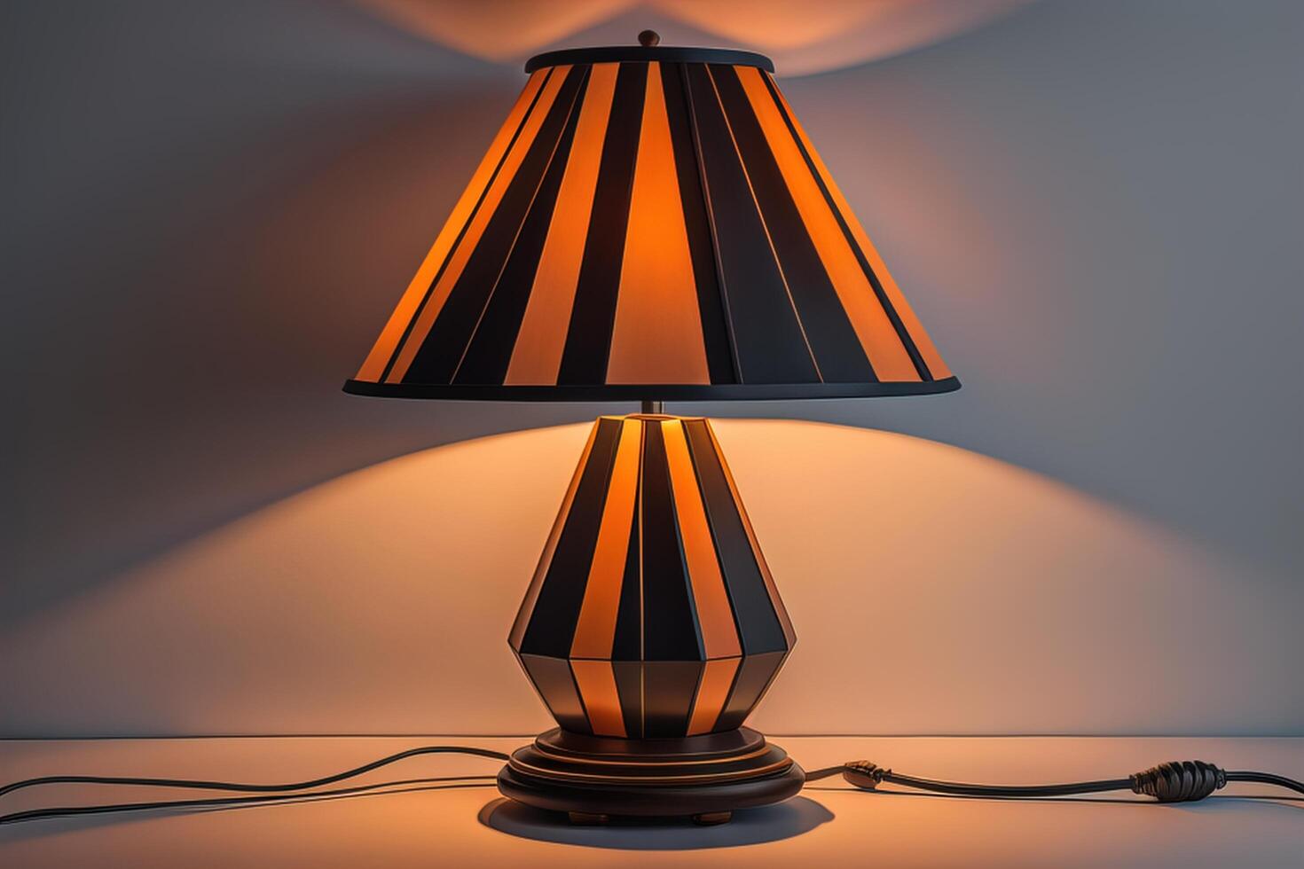 Lamp in the interior of the room. photo