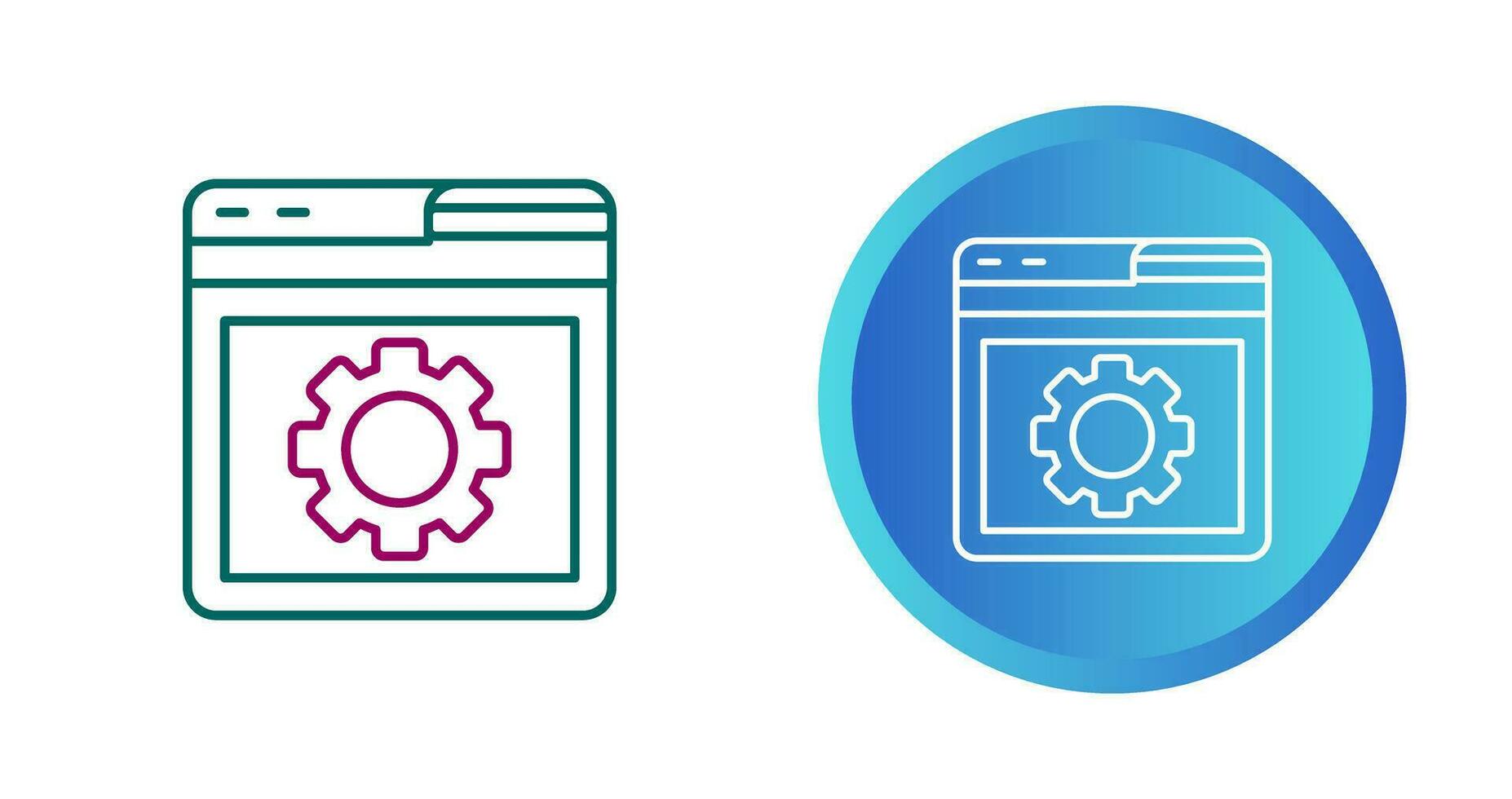 Browser Setting Vector Icon