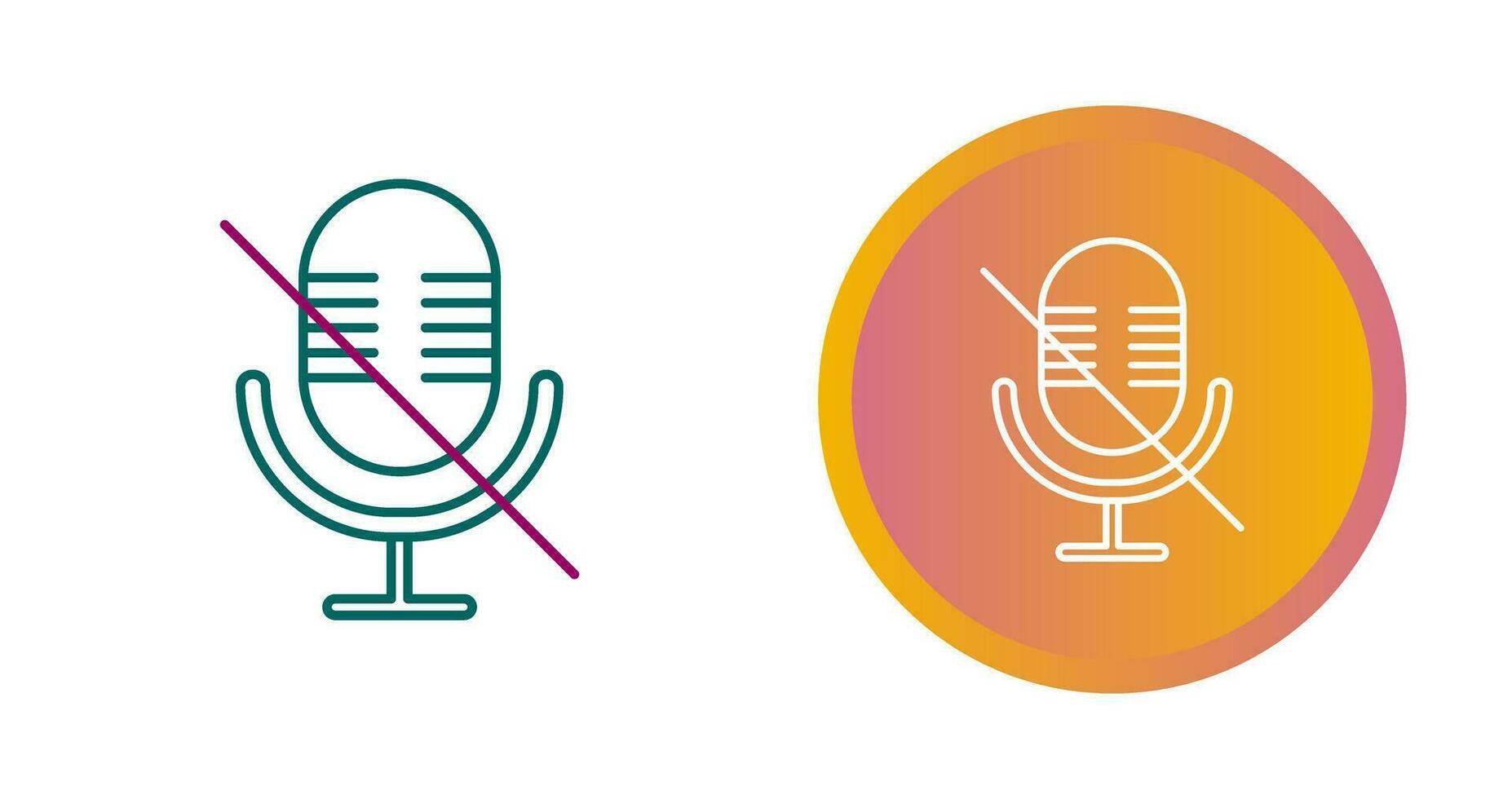 Microphone Mute Vector Icon