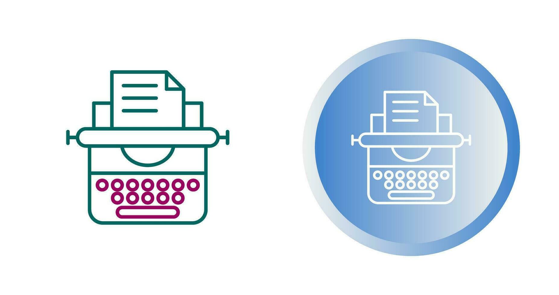 Typewriter Vector Icon