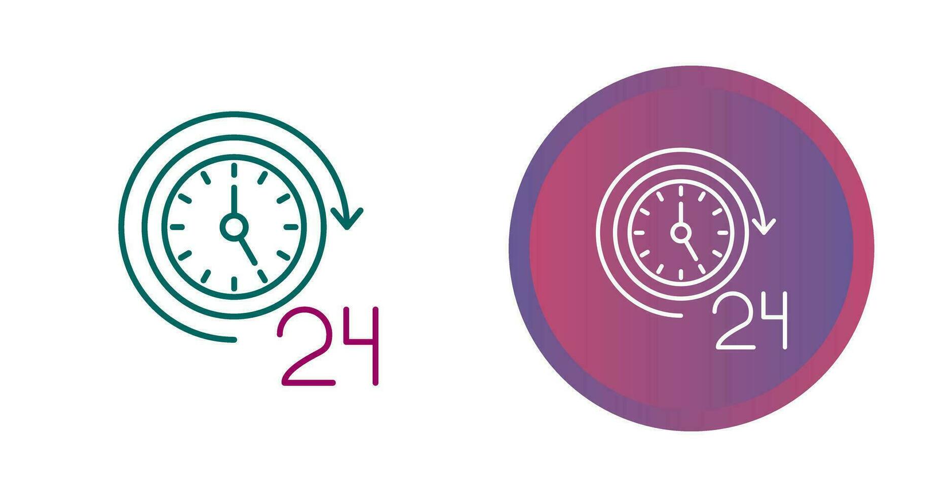 24 Hours Vector Icon