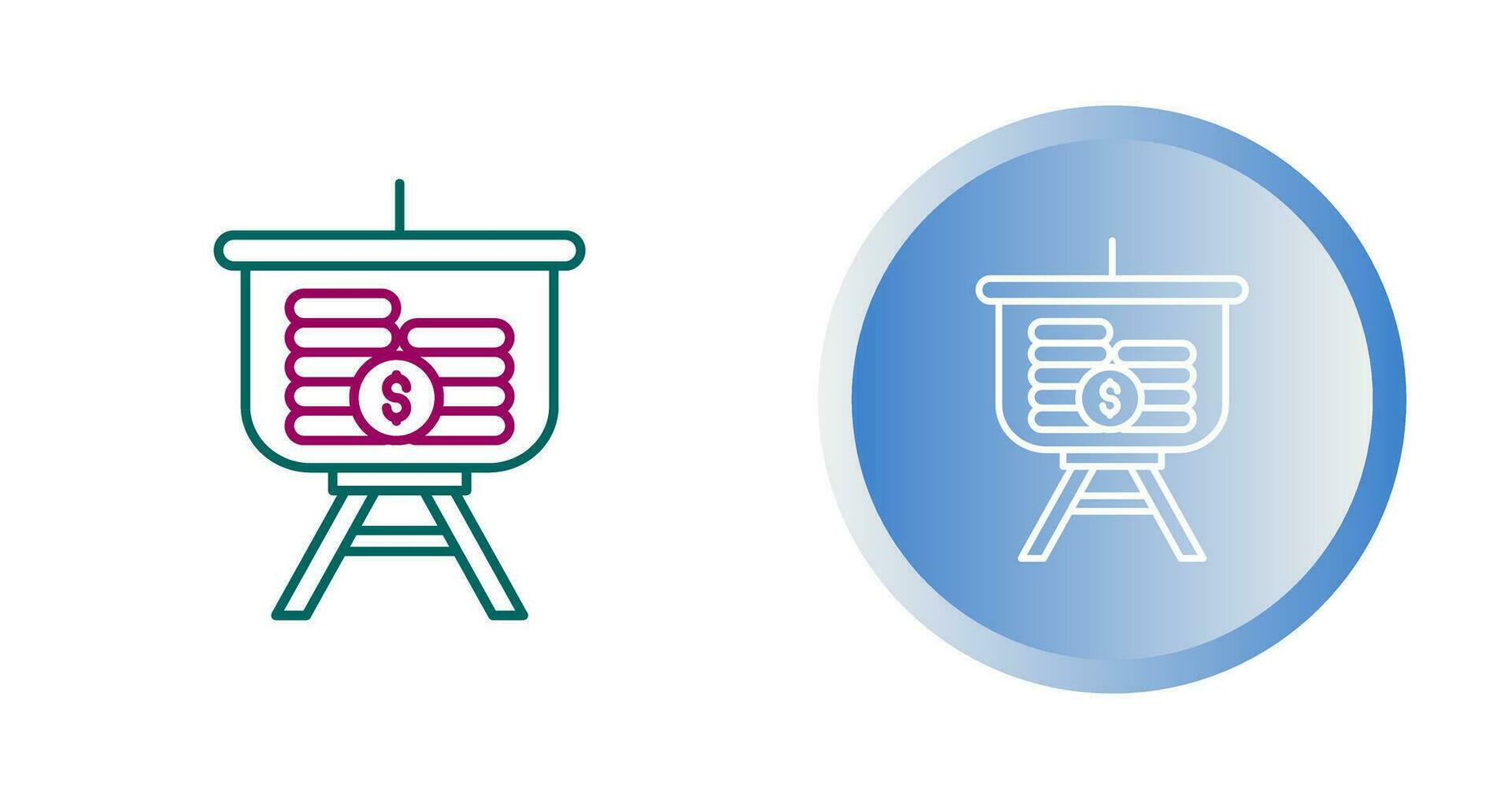 Dollar Presentation Vector Icon