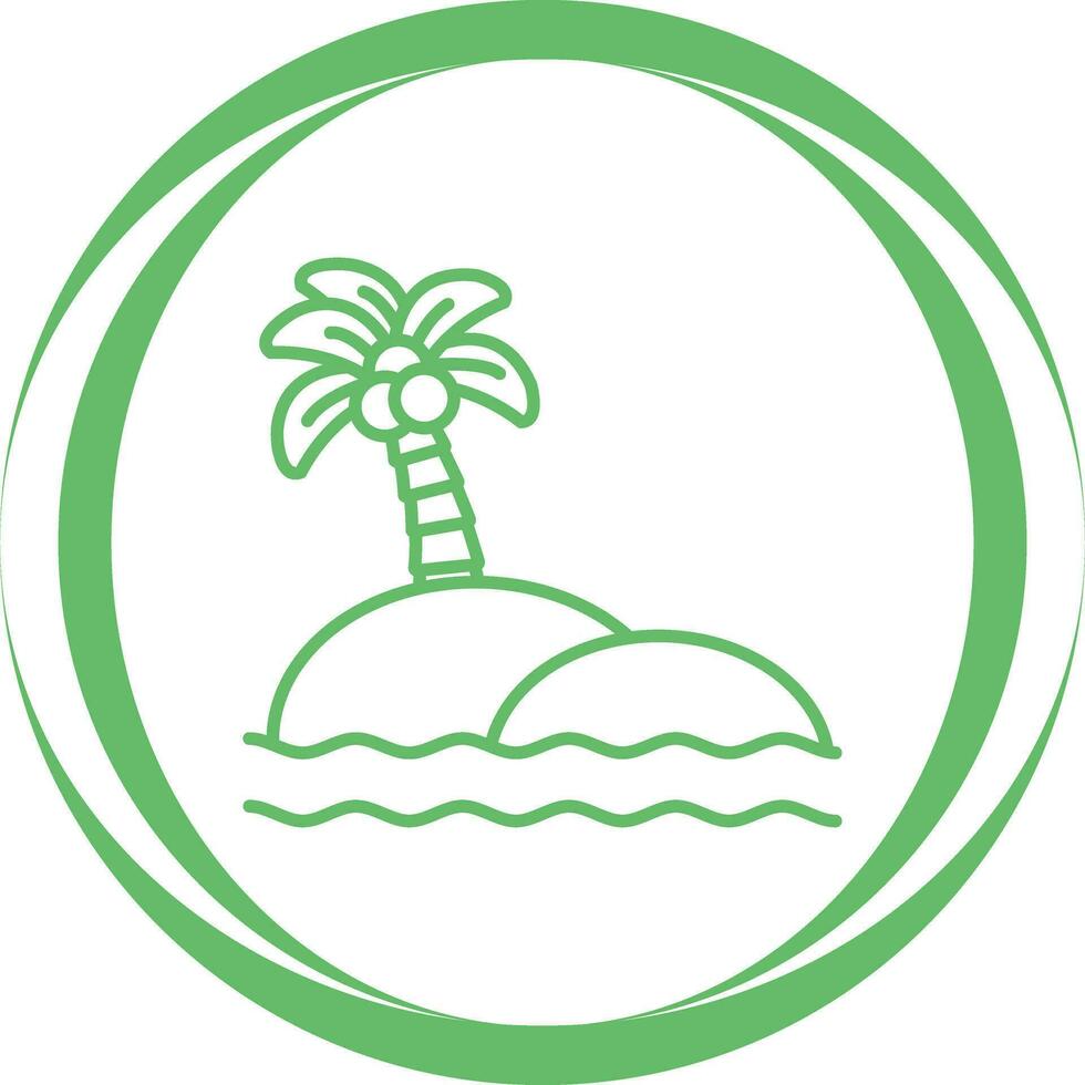 icono de vector de isla