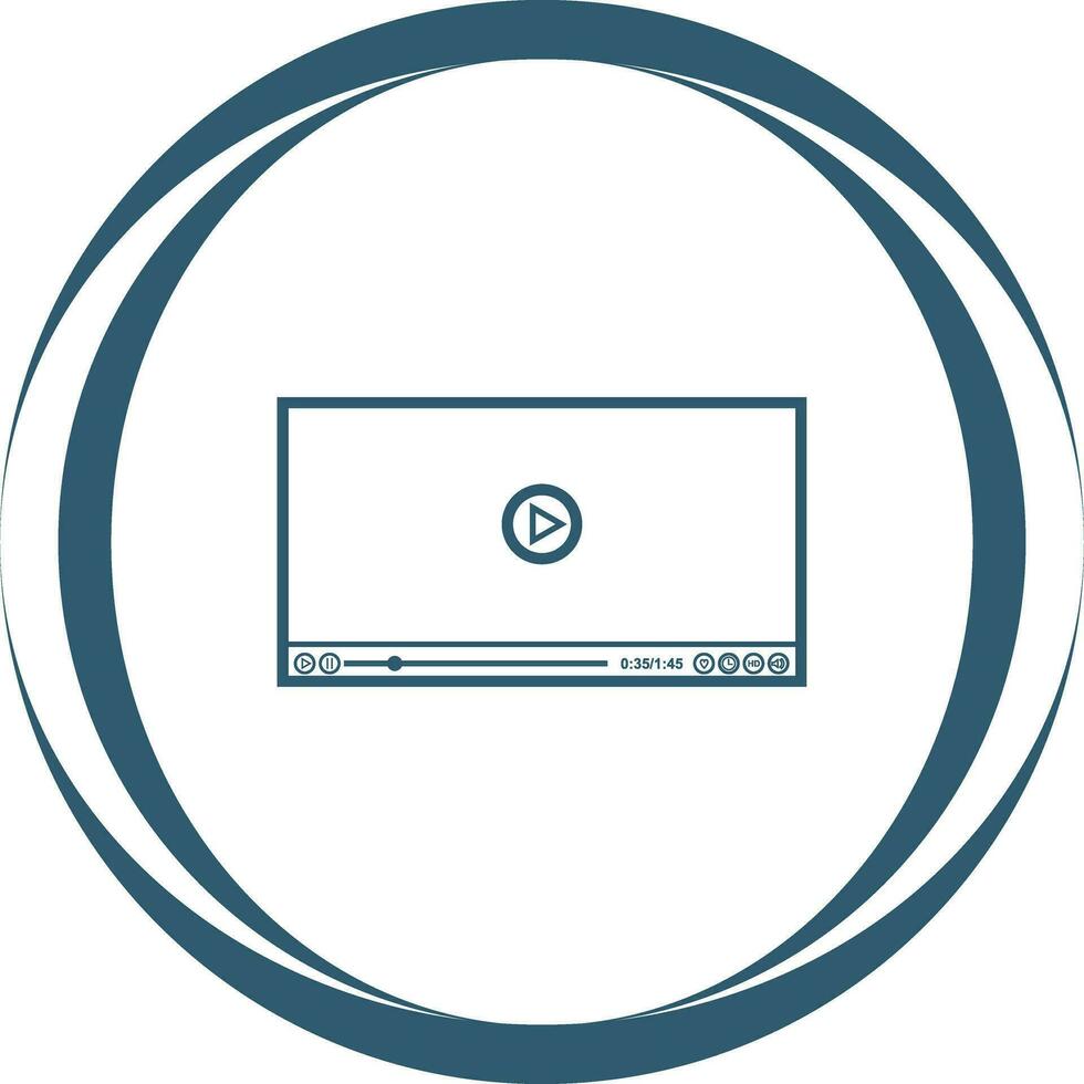 Video Player Vector Icon