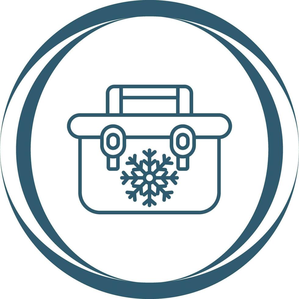 Portable Fridge Vector Icon