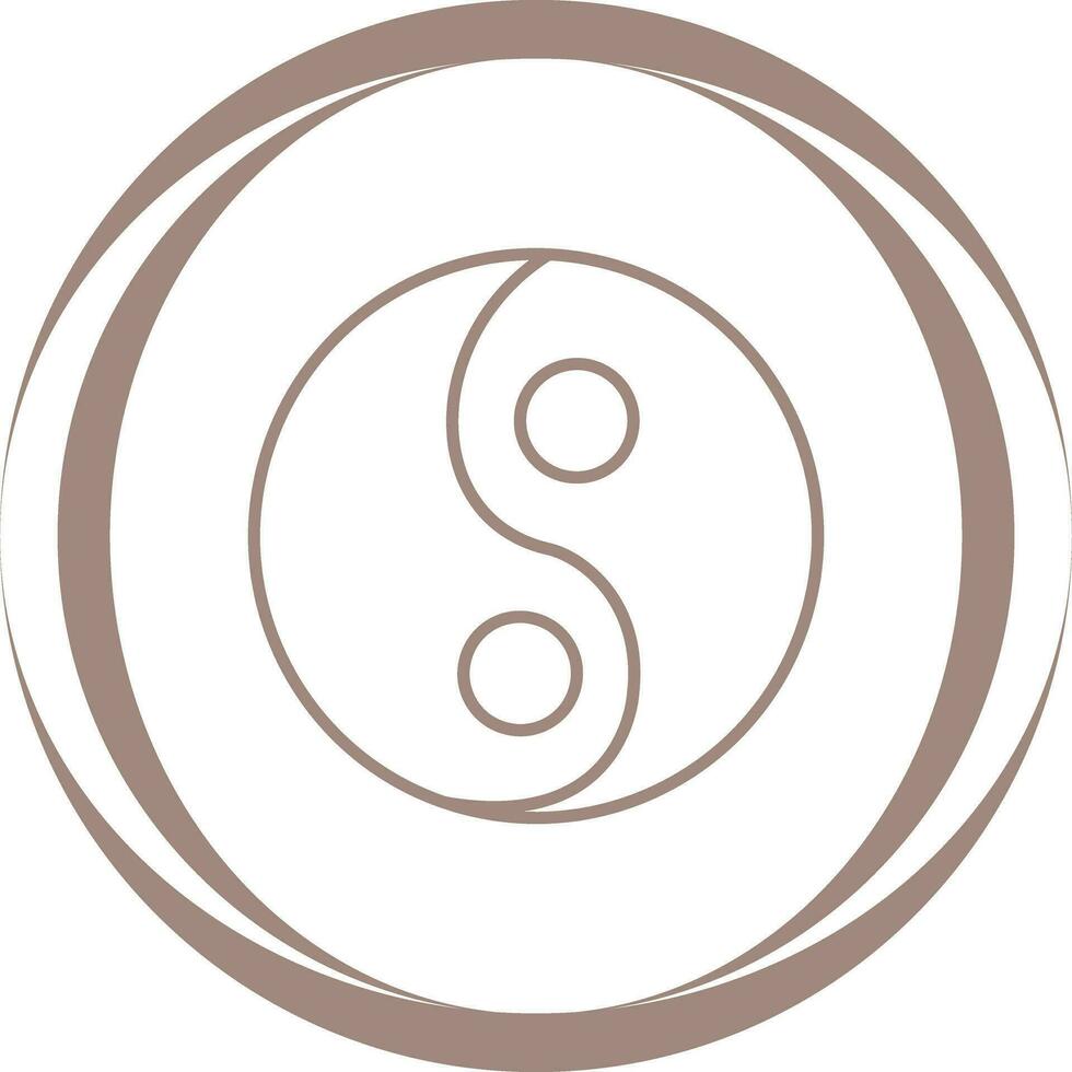 icono de vector de yin yang