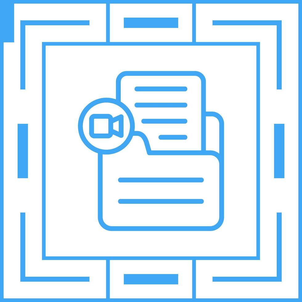 Document Insert Video Vector Icon