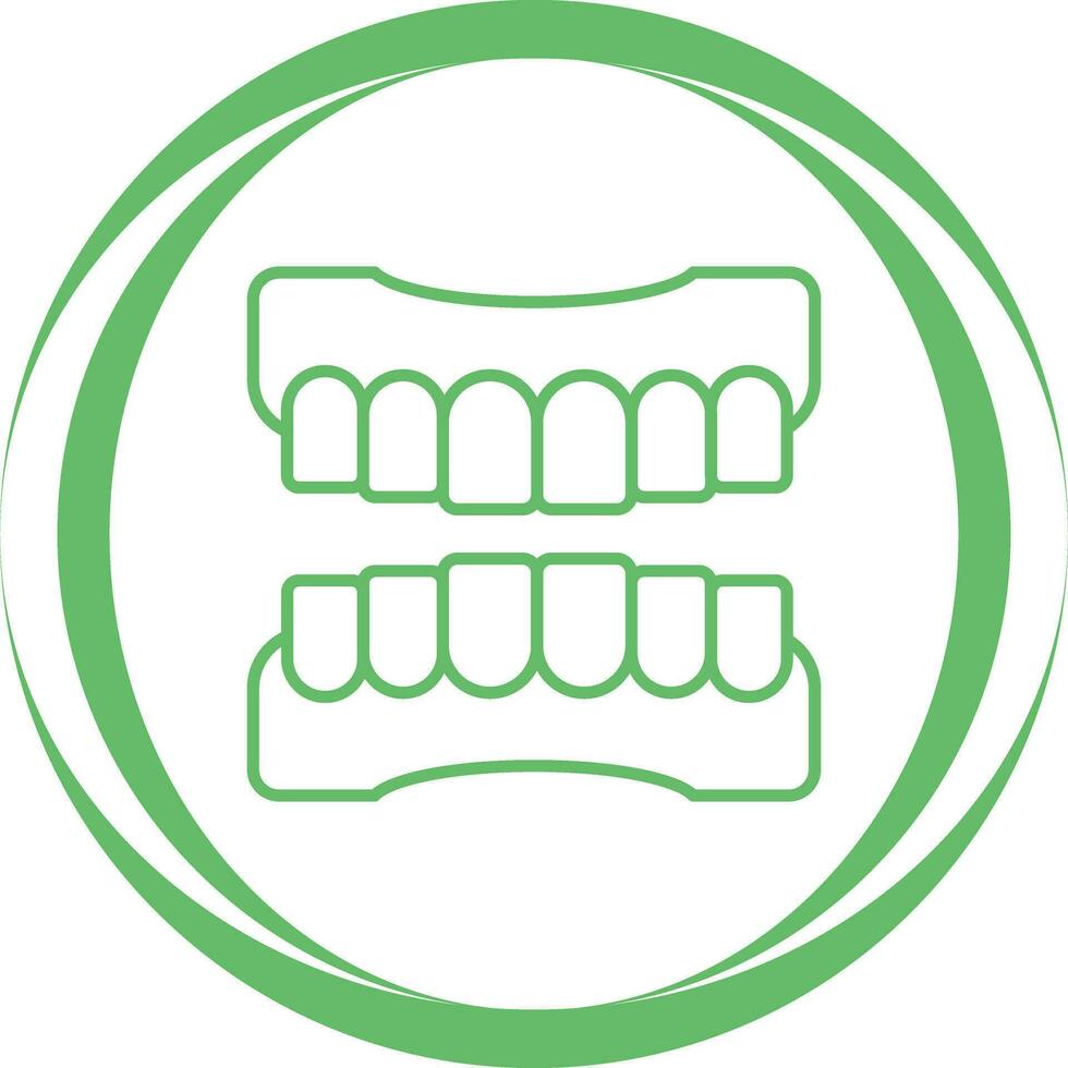 icono de vector de dentadura postiza