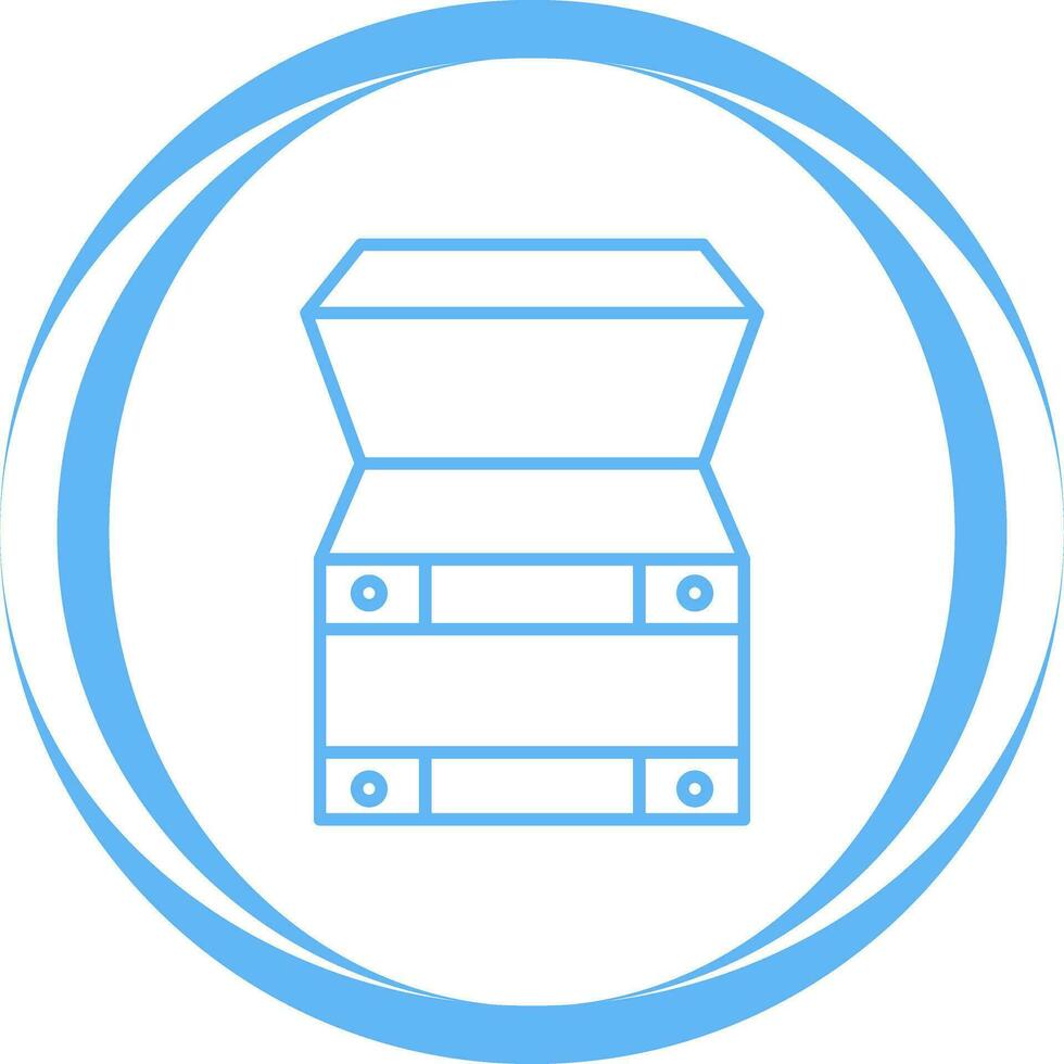 Open Treasure Box Vector Icon