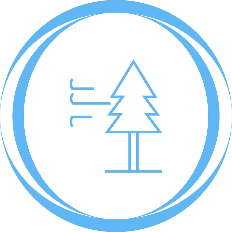 Tree with Wind Vector Icon