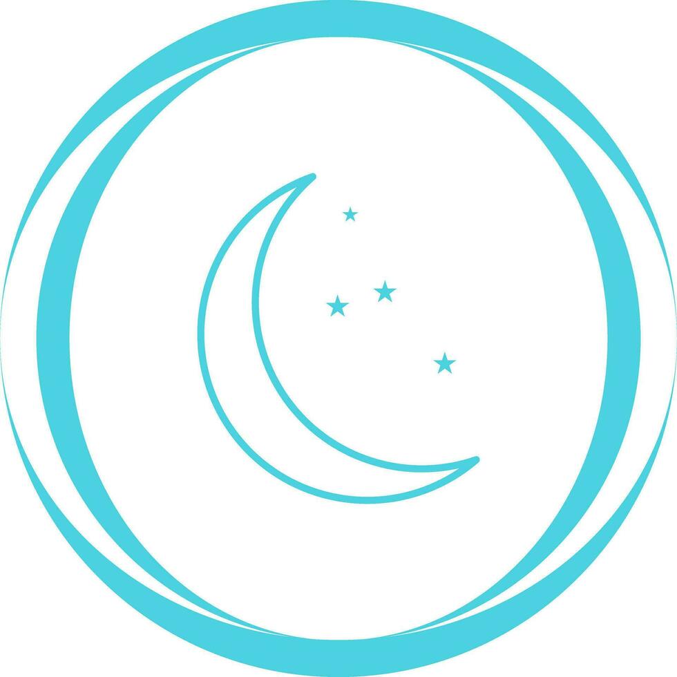 Moon and Stars Vector Icon