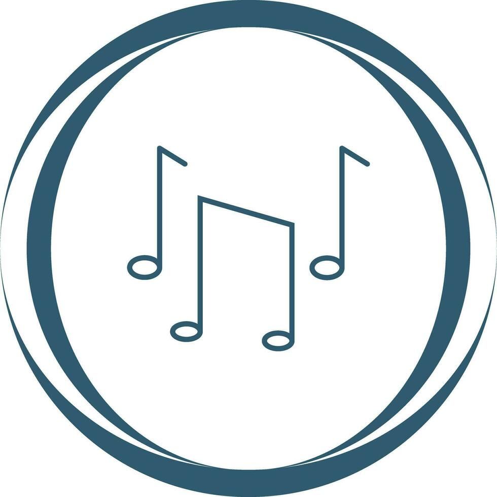 icono de vector de notas musicales