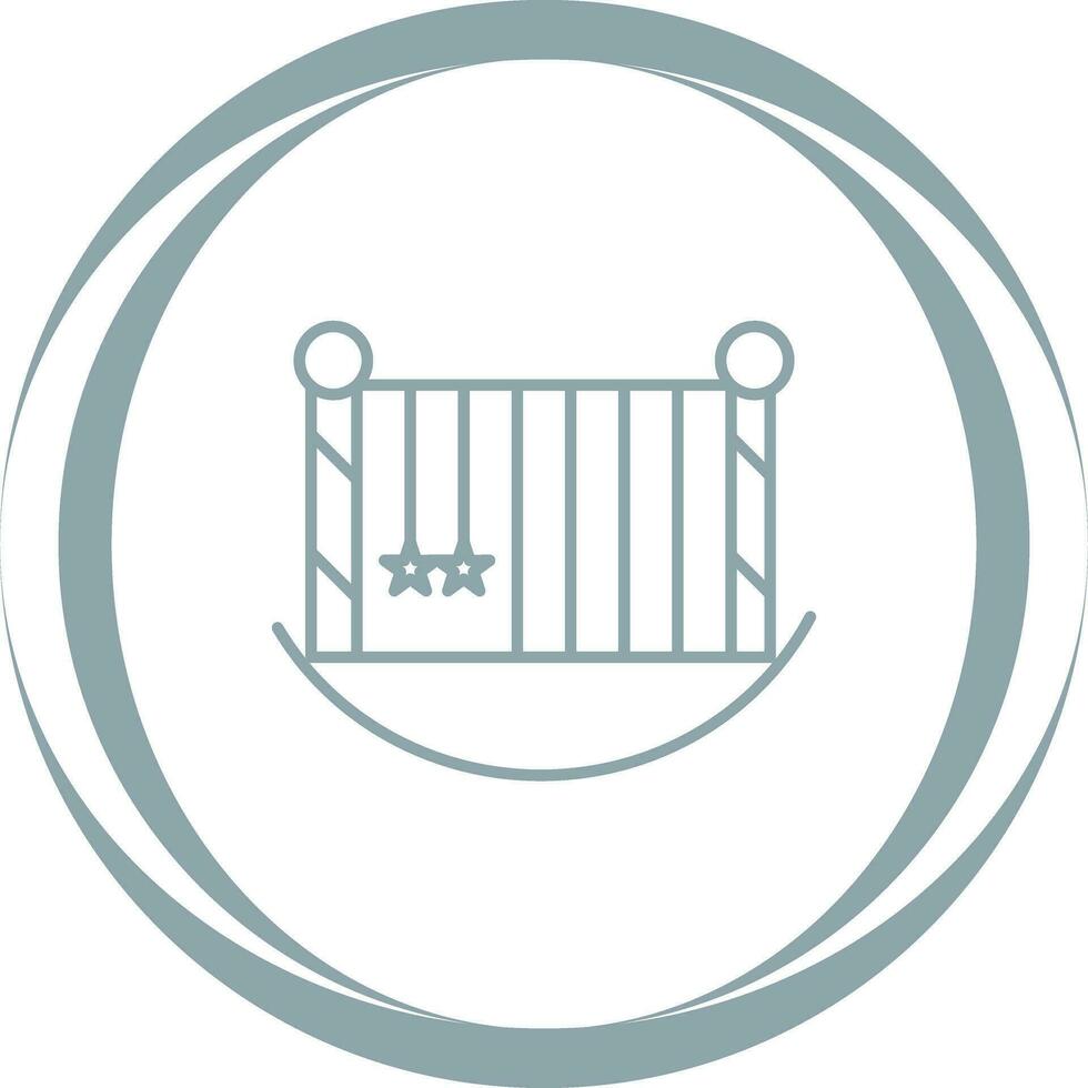 Baby Cot Vector Icon