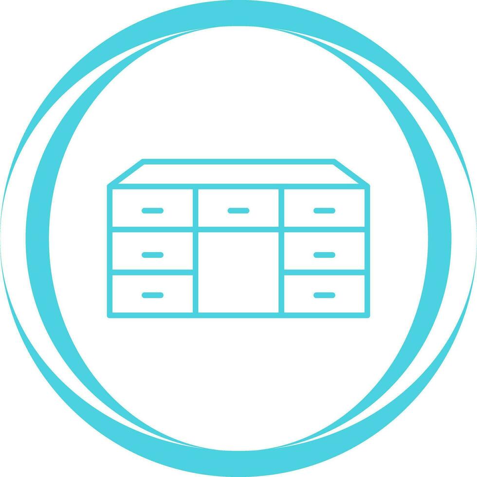 Table with Drawers Vector Icon
