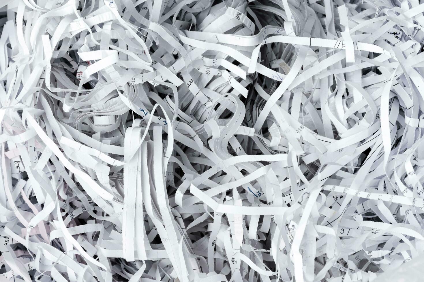 White shredding paper texture background photo