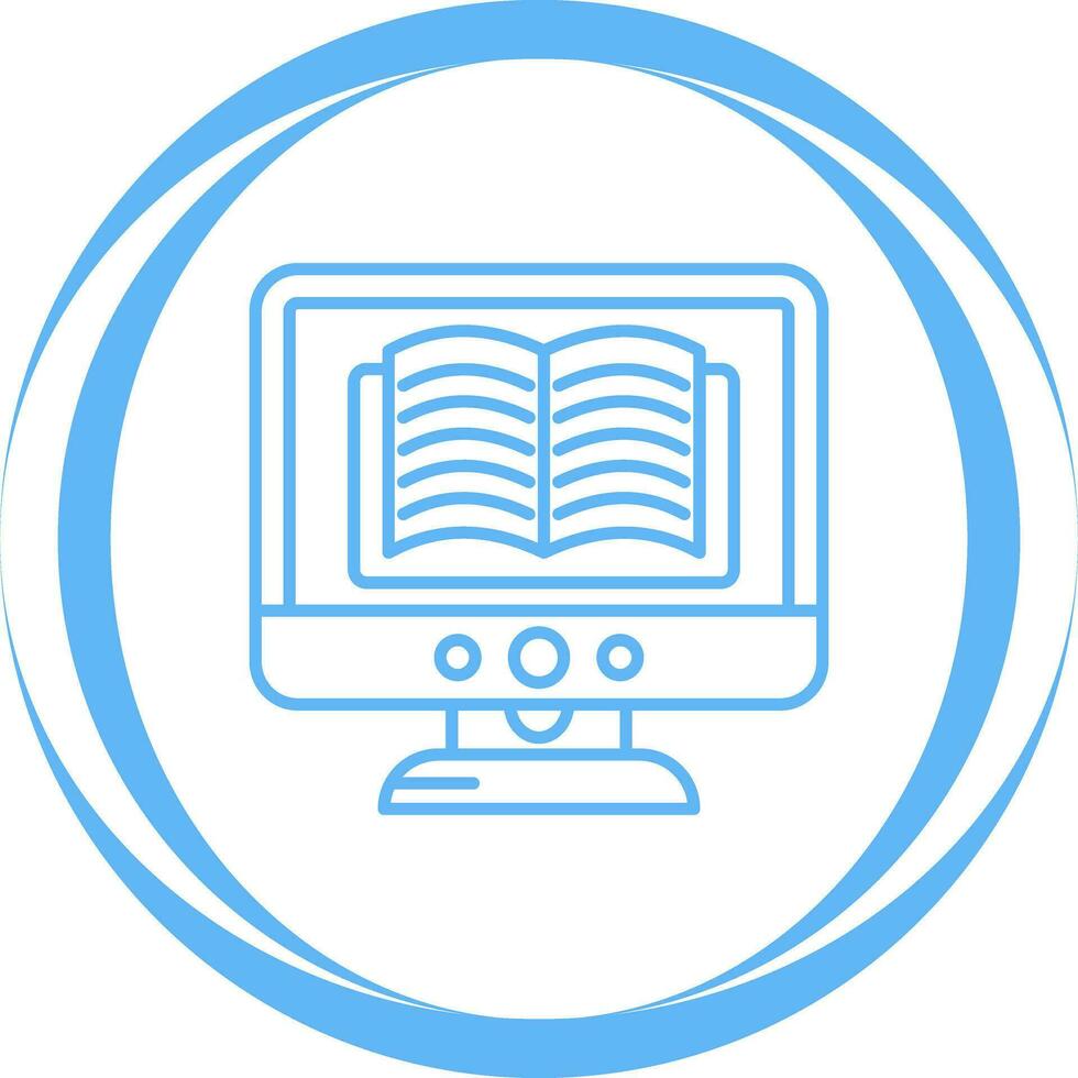 icono de vector de pantalla lcd de libro electrónico