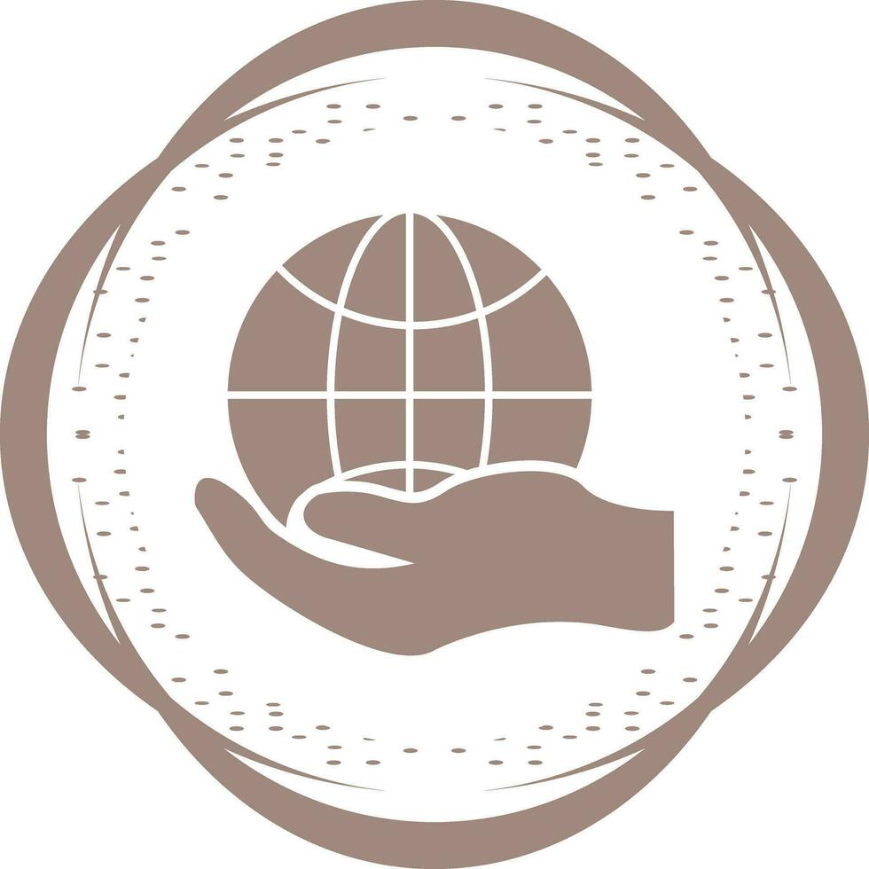 Global Hand Vector Icon