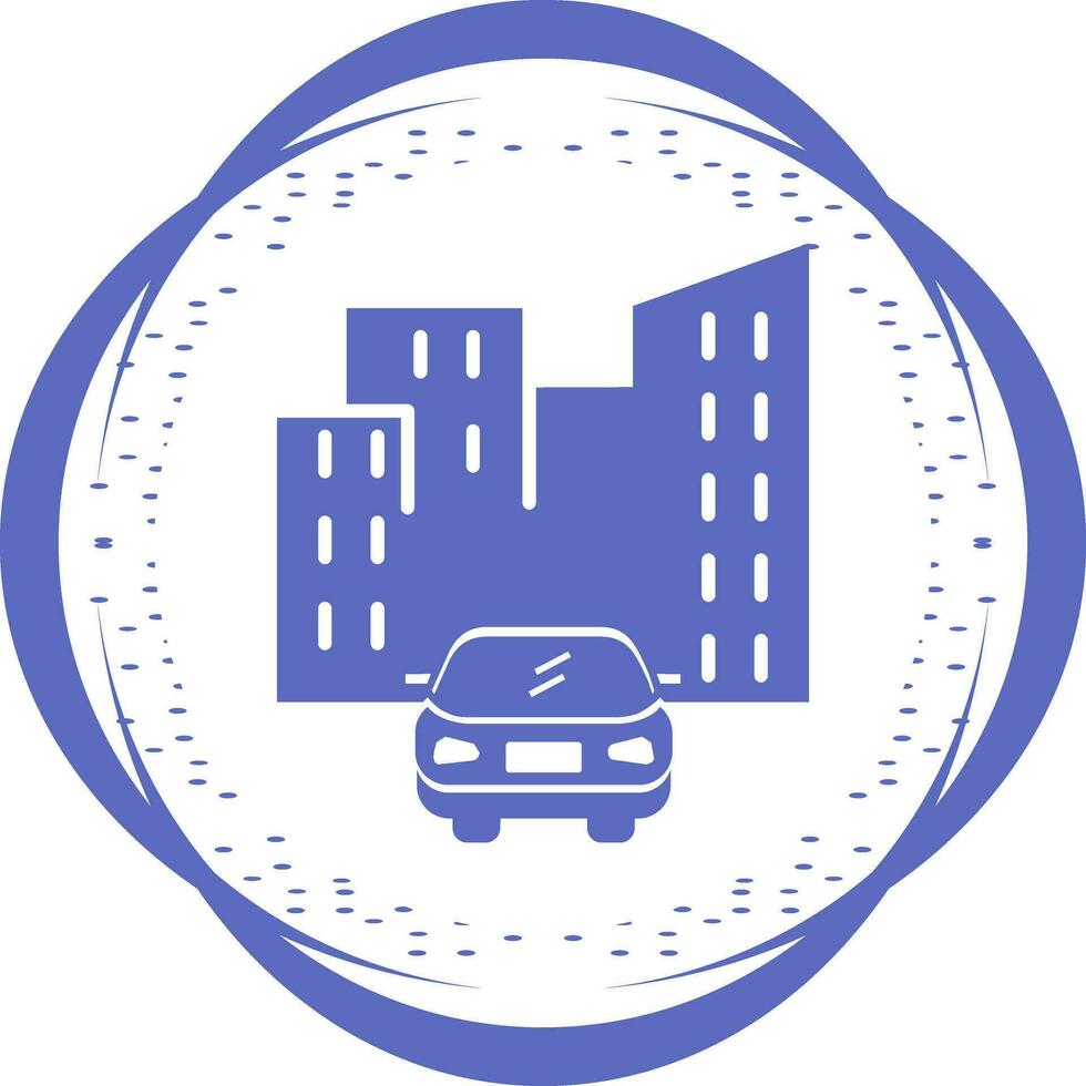 Car in city Vector Icon