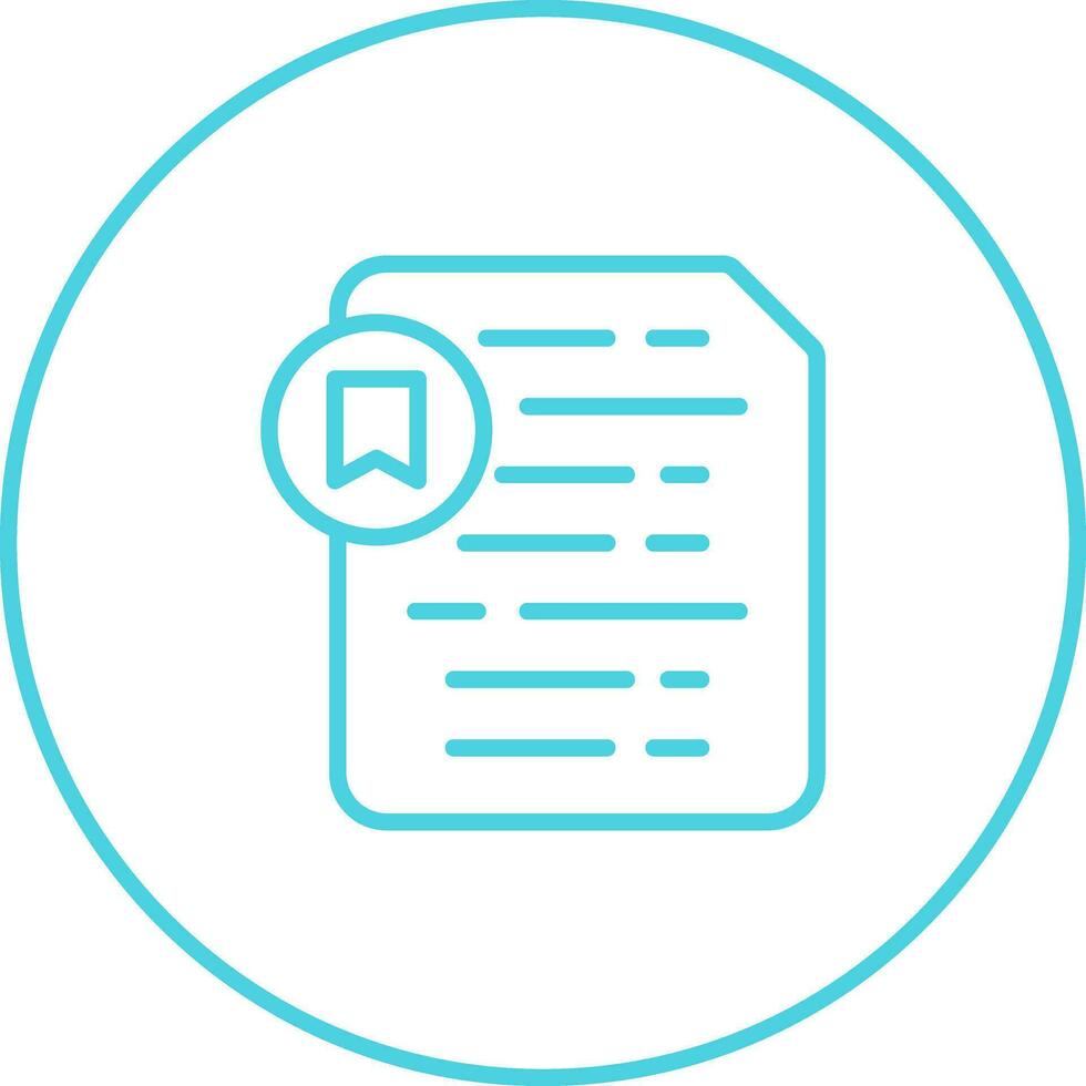 Document Insert Bookmark Vector Icon