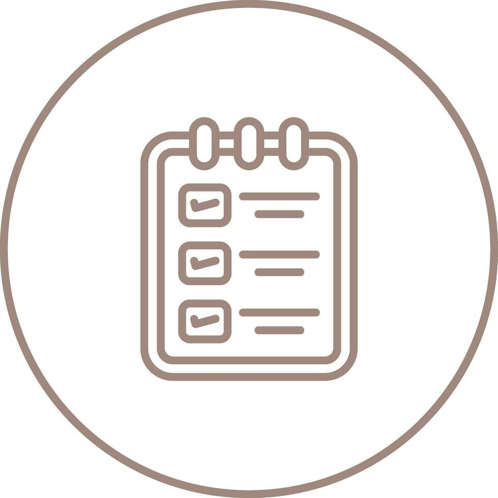 Memo pad with checklist Vector Icon