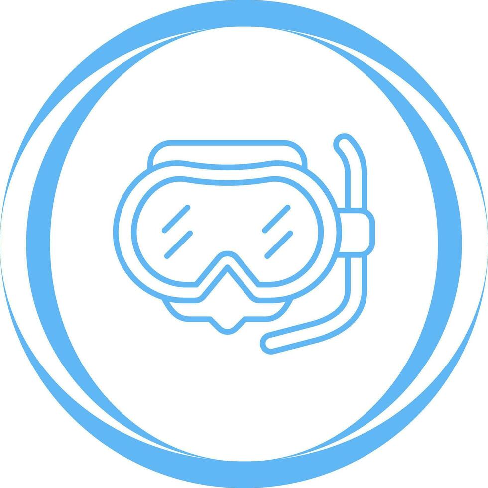 icono de vector de máscara de buceo