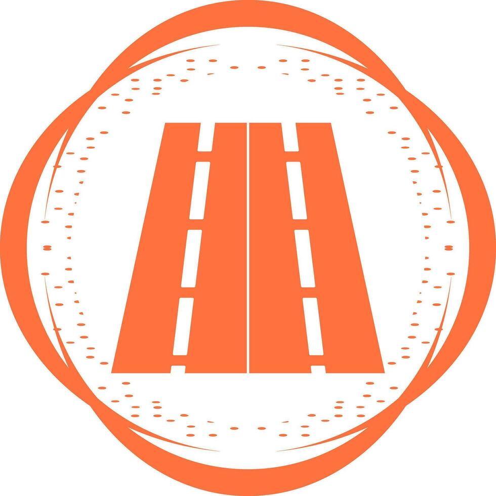 Two Way Road Vector Icon