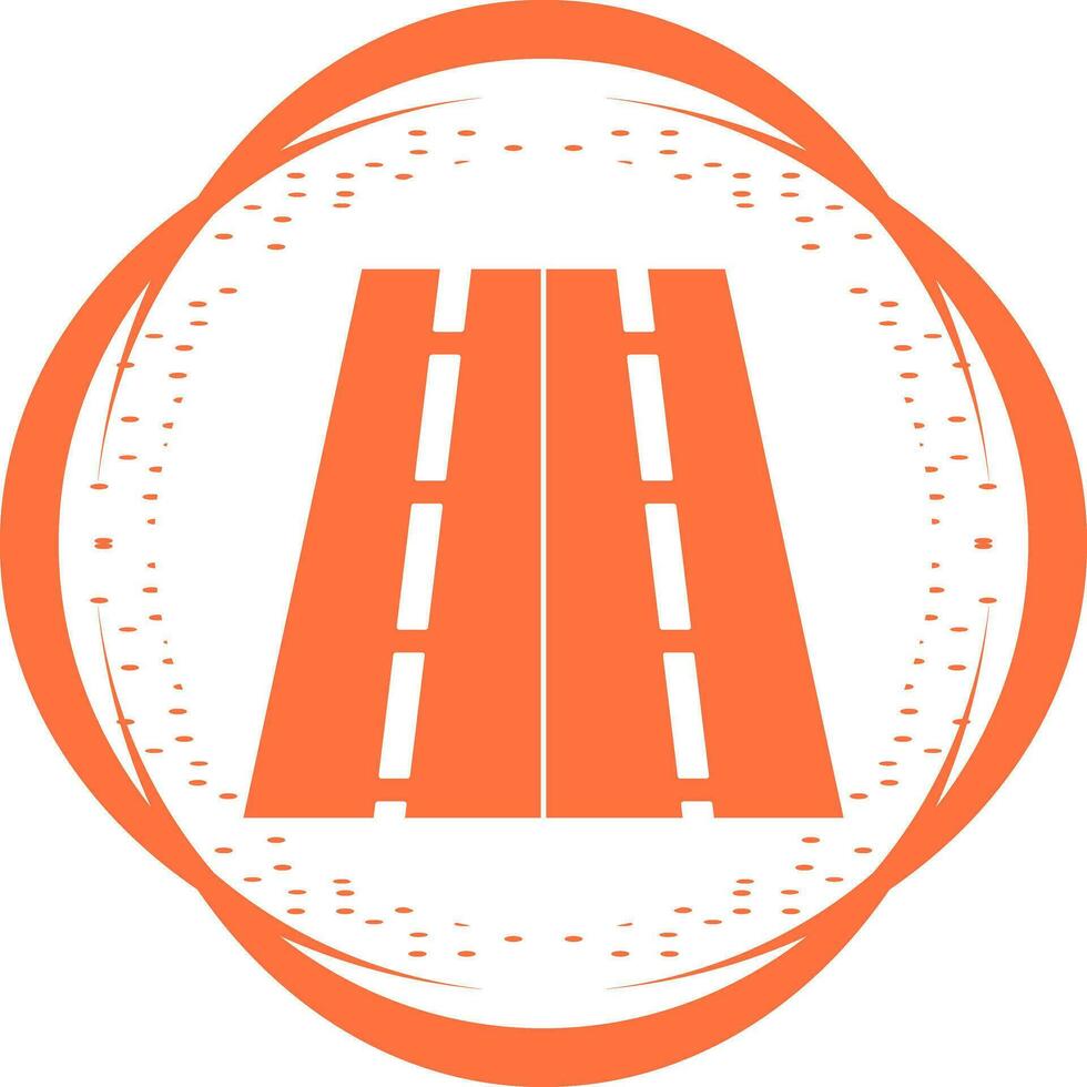 Two Way Road Vector Icon