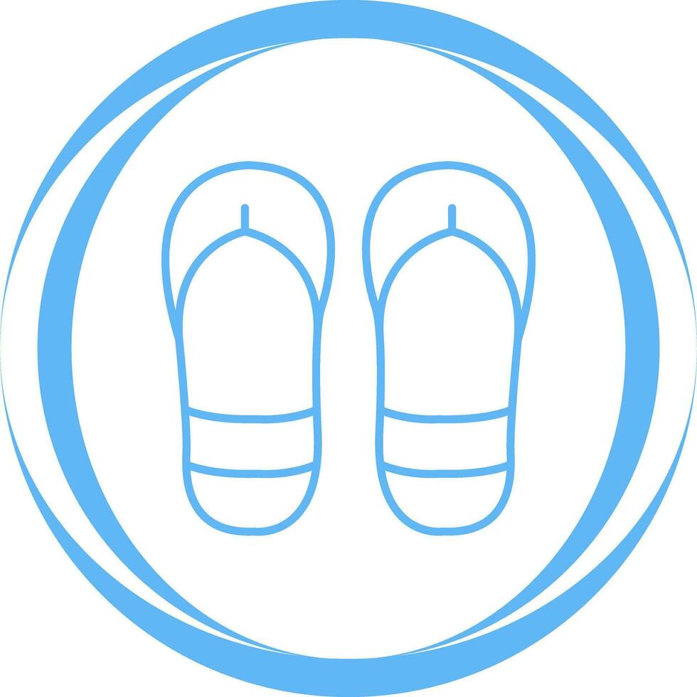 icono de vector de chanclas