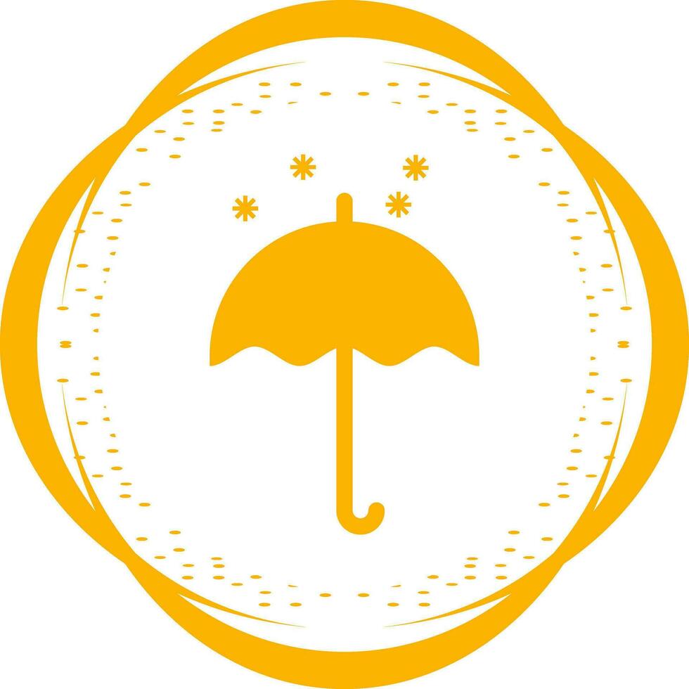 Umbrella with Snow Vector Icon