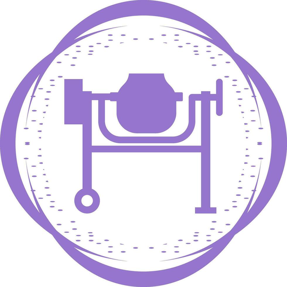 Cement Mixing Vector Icon