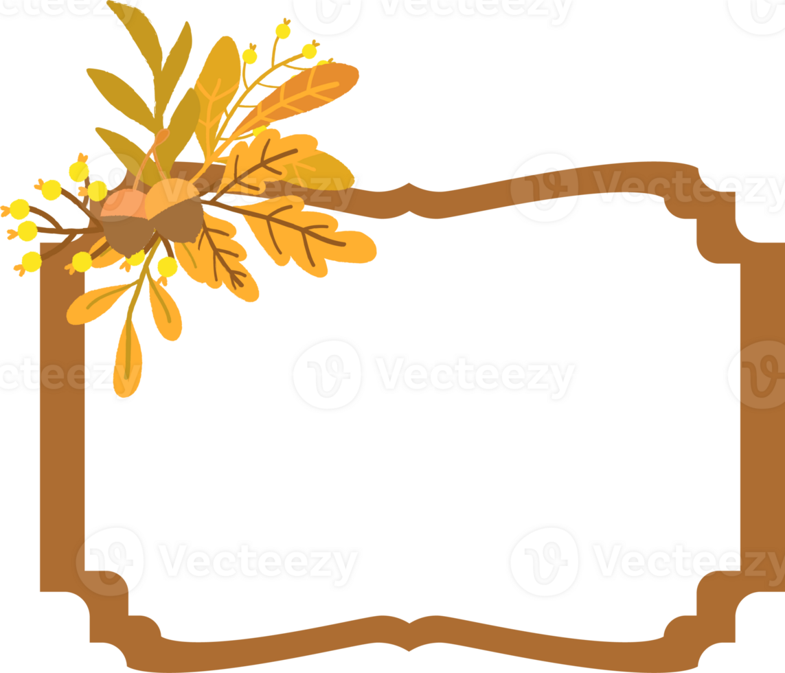 Autumn frames for decoration and design. png