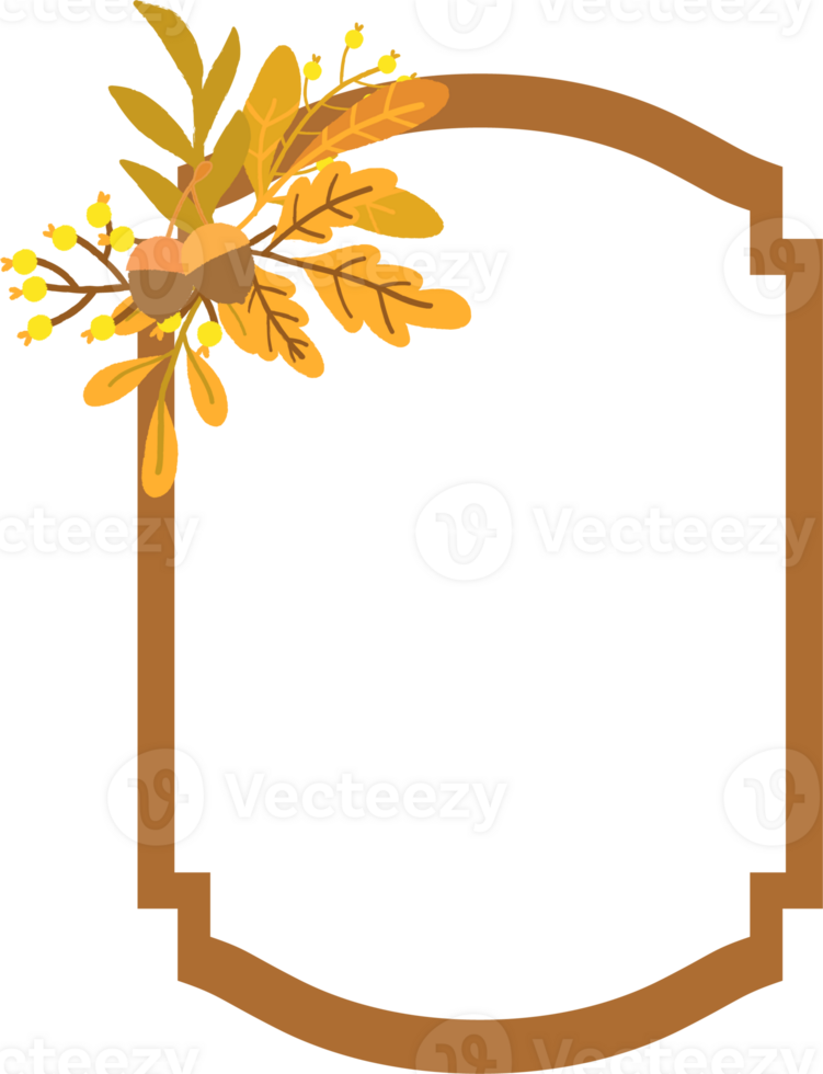 Autumn frames for decoration and design. png