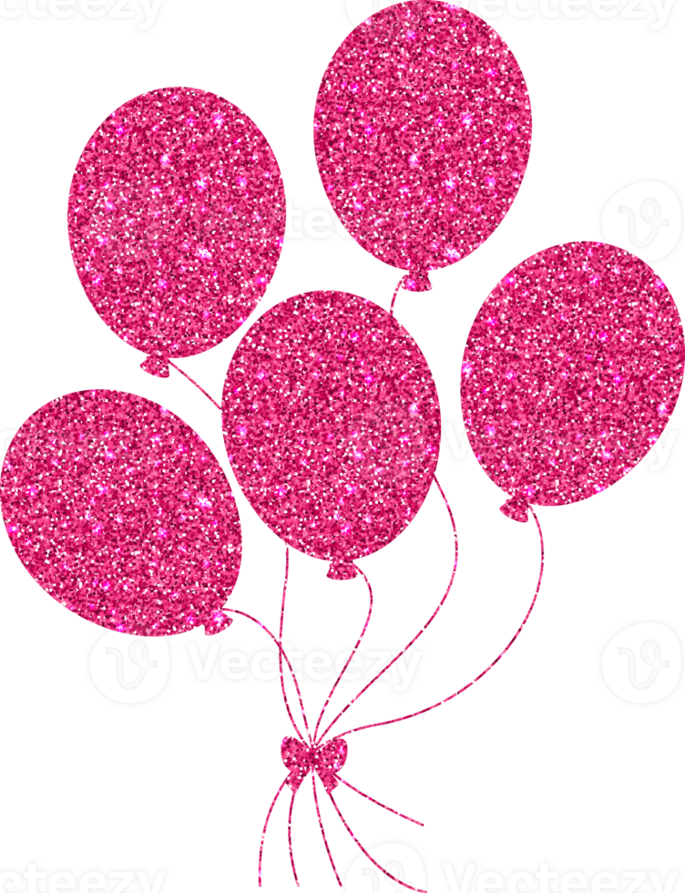 balões estão Rosa feriado decoração Projeto. png