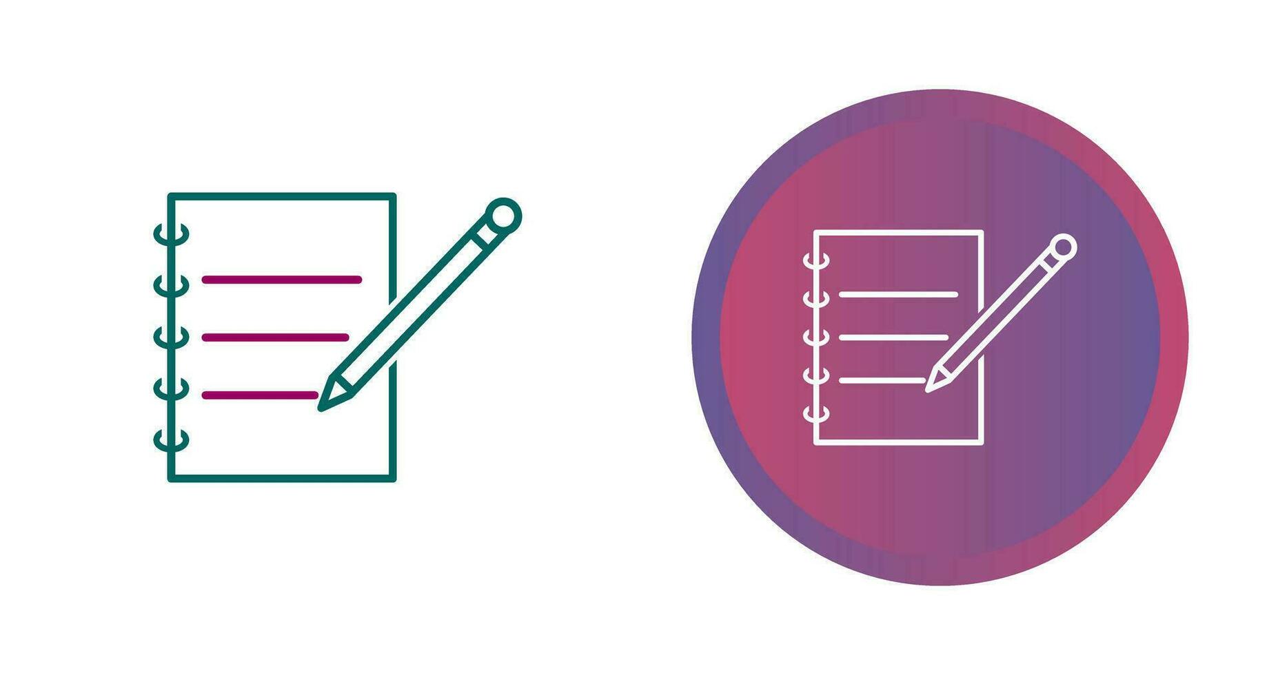 Notebook and Pen Vector Icon